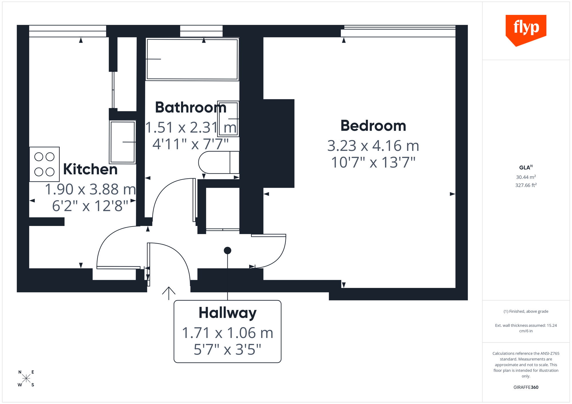 Floorplan of 1 bedroom Flat for sale, Cureton Street, London, SW1P