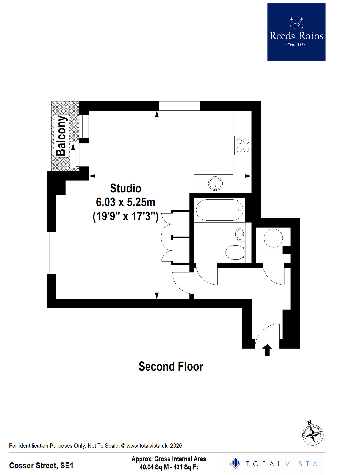 Floorplan of Flat for sale, Cosser Street, London, SE1