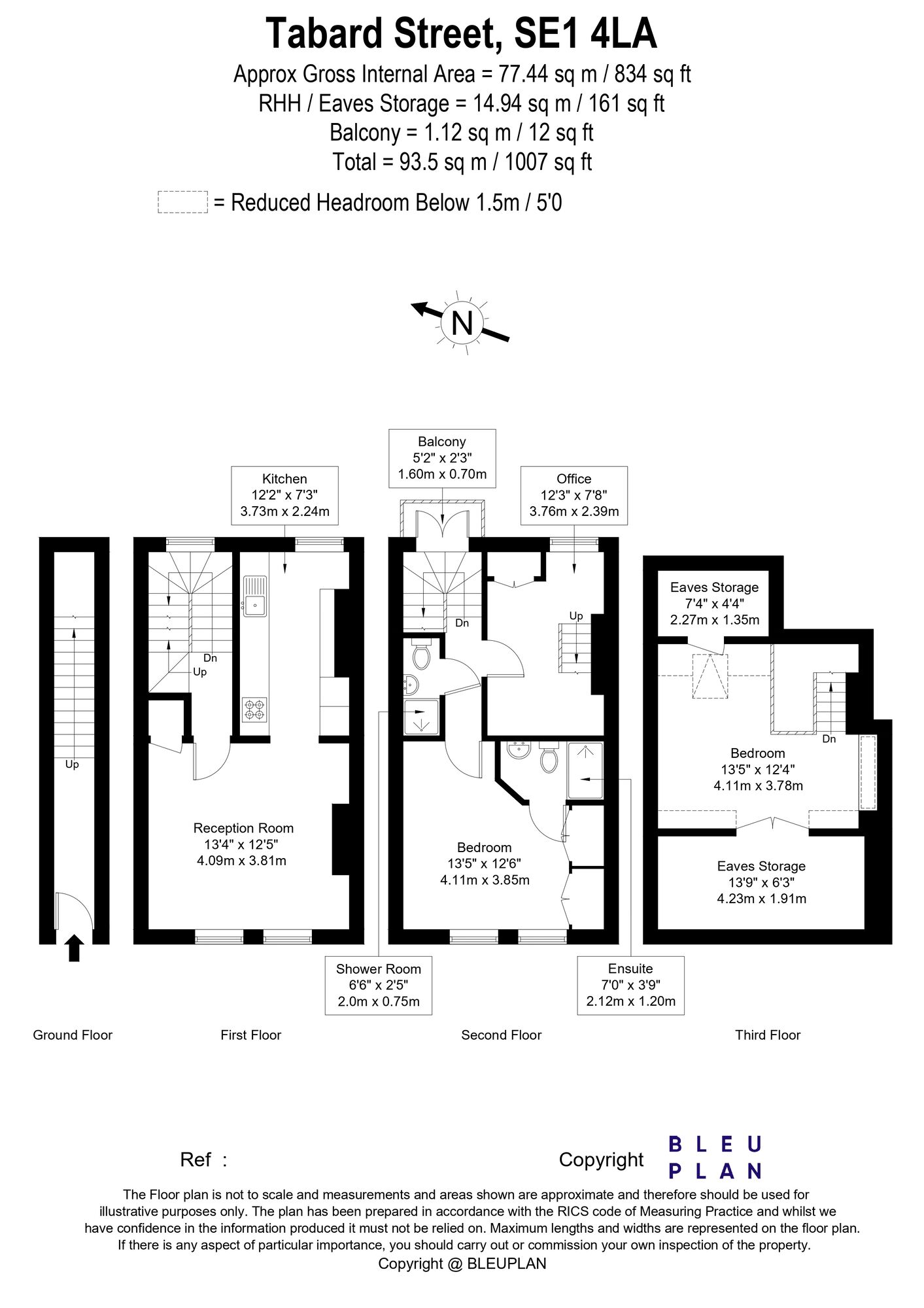 Floorplan of 2 bedroom Mid Terrace Flat for sale, Tabard Street, London, SE1