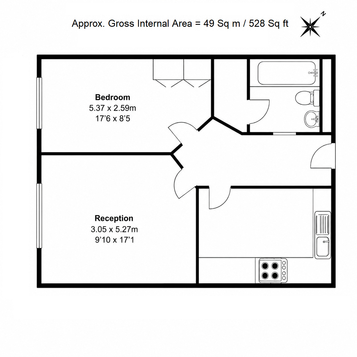 Floorplan of Flat for sale, Belvedere Road, London, SE1