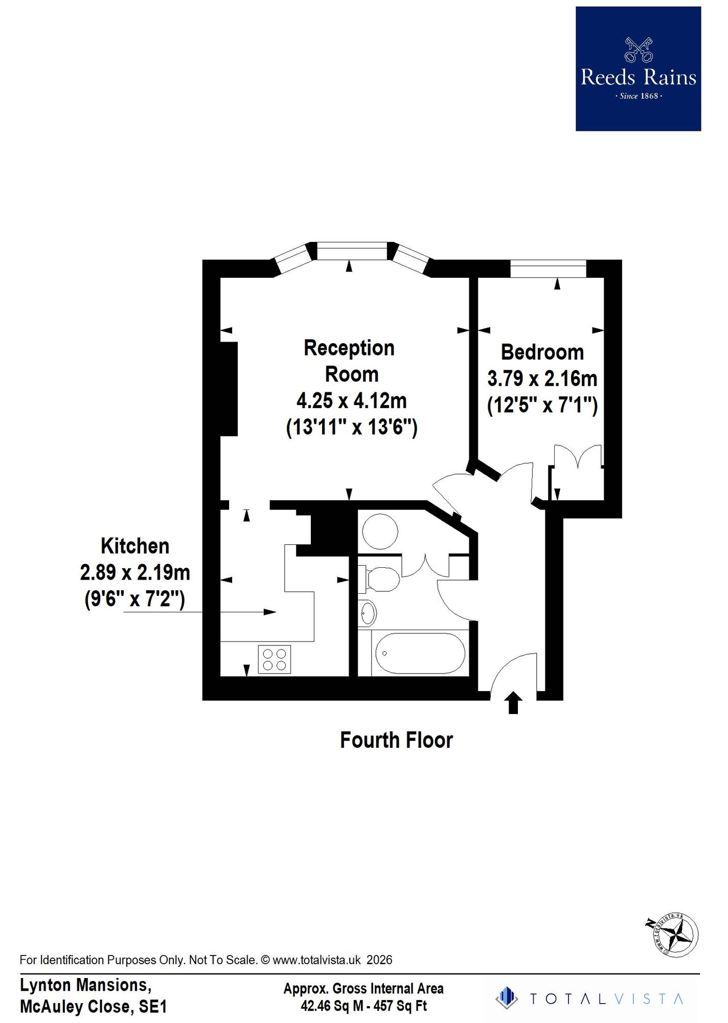 Floorplan of 1 bedroom Flat for sale, McAuley Close, London, SE1