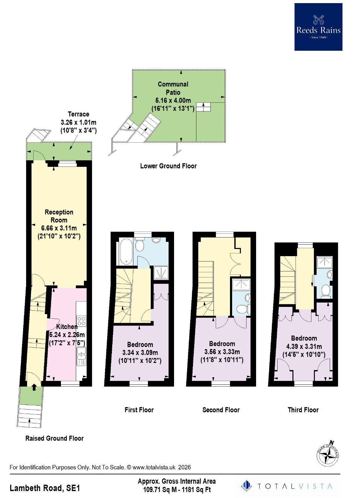 Floorplan of 3 bedroom Flat to rent, Lambeth Road, London, SE1