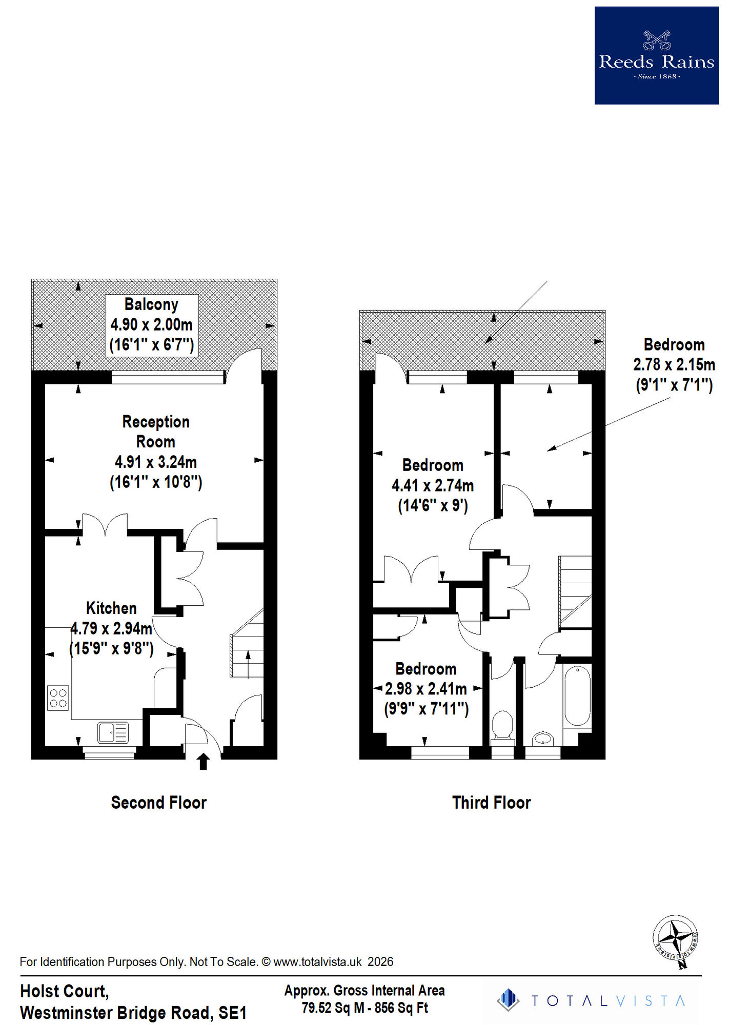 Floorplan of 3 bedroom Flat for sale, Westminster Bridge Road, London, SE1