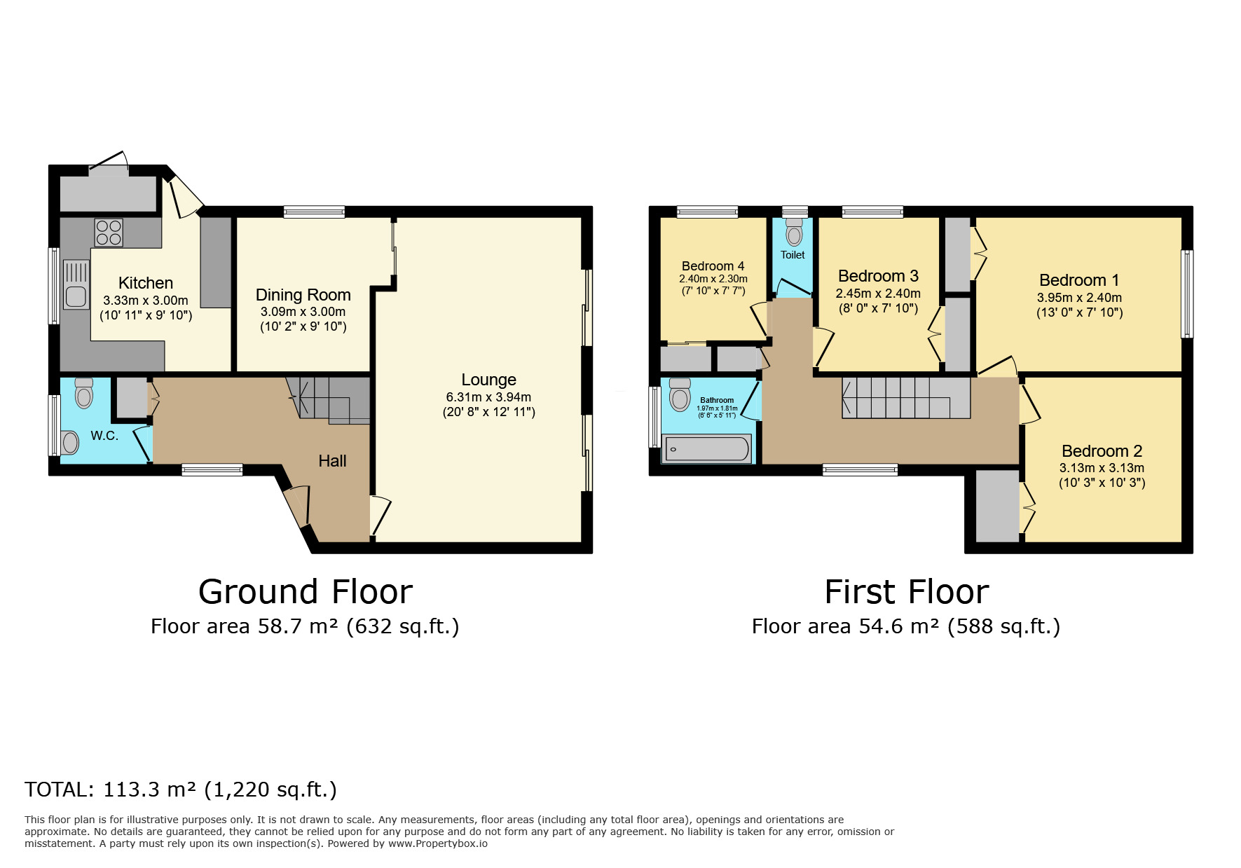 Floorplan of 4 bedroom Detached House for sale, Farmer Ward Road, Kenilworth, Warwickshire, CV8