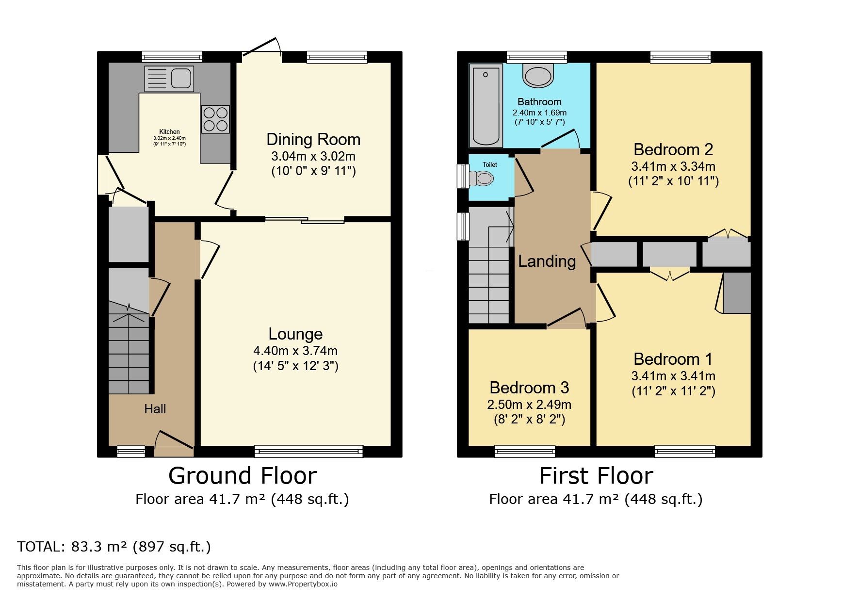 Floorplan of 3 bedroom Semi Detached House for sale, Oakridge Road, Leamington Spa, Warwickshire, CV32