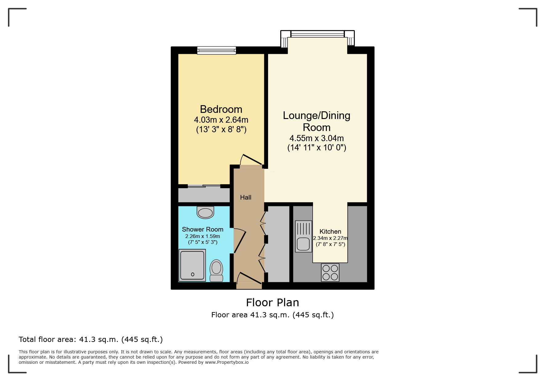 Floorplan of 1 bedroom  Flat for sale, Ashdene Gardens, Kenilworth, Warwickshire, CV8