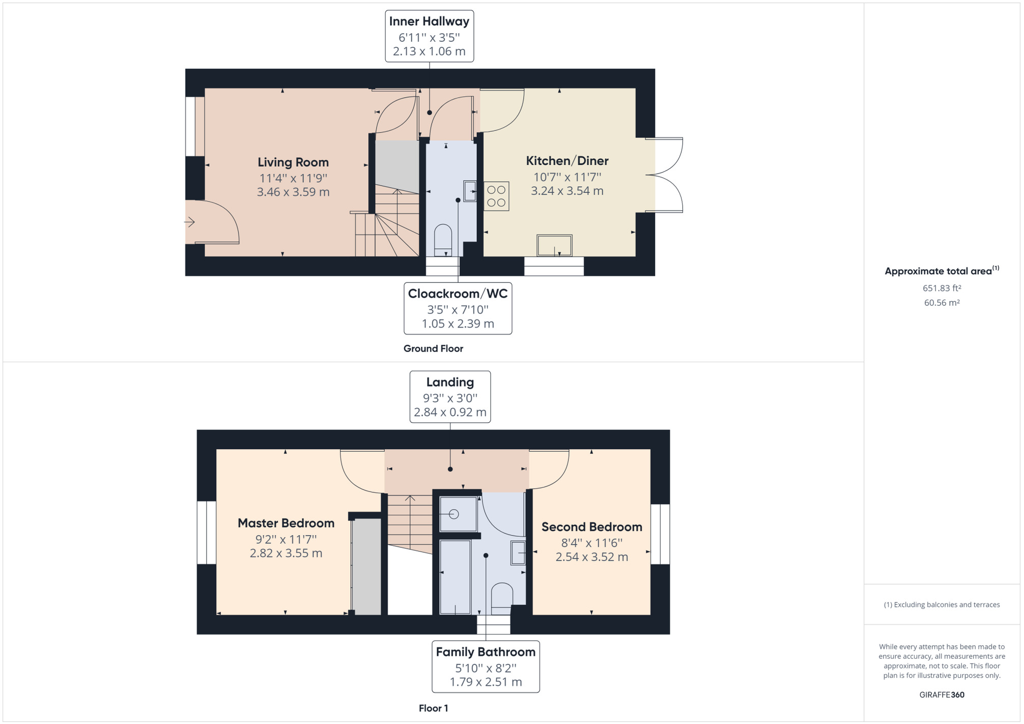 Floorplan of 2 bedroom Semi Detached House for sale, Majestic Way, Bishops Tachbrook, Warwickshire, CV33