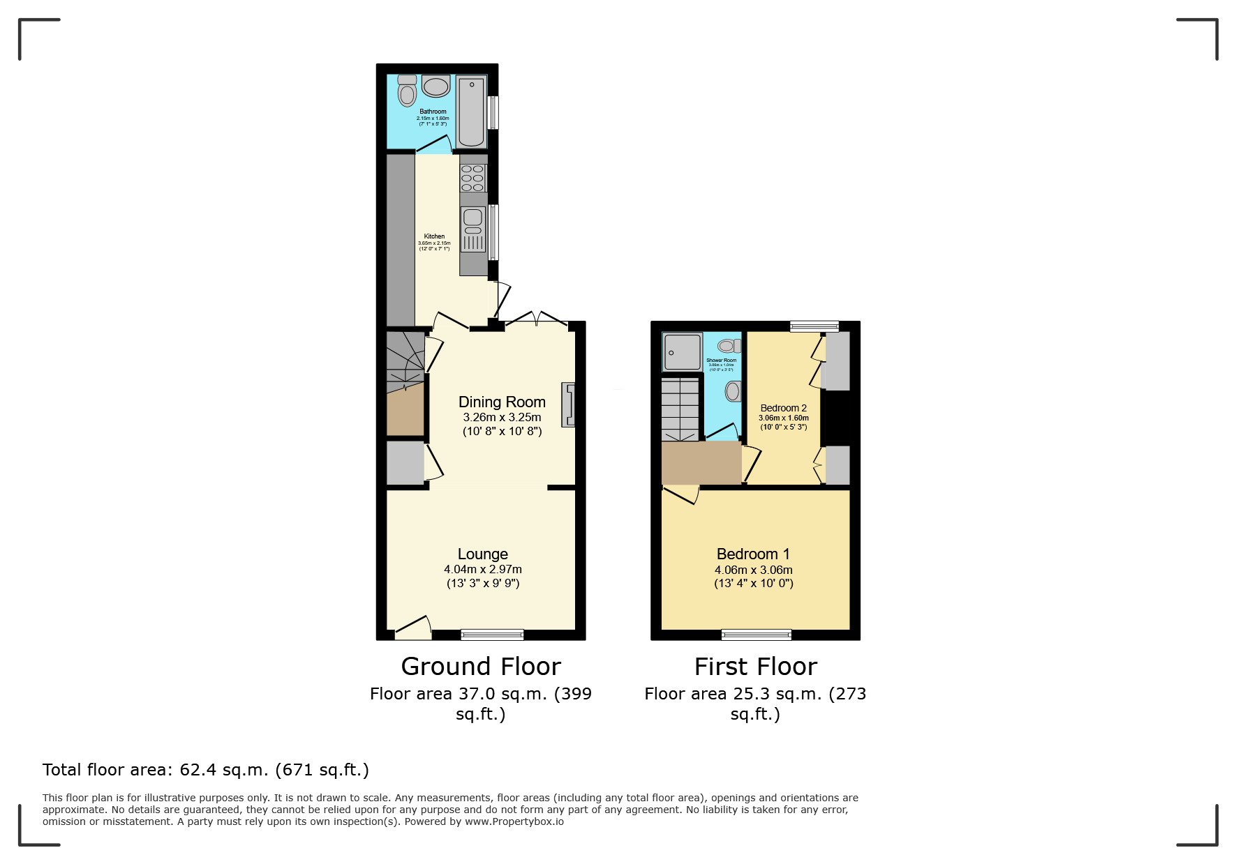 Floorplan of 2 bedroom Mid Terrace House for sale, Henry Street, Kenilworth, Warwickshire, CV8