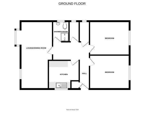 Floorplan of 2 bedroom  Flat for sale, Whites Row, Kenilworth, Warwickshire, CV8