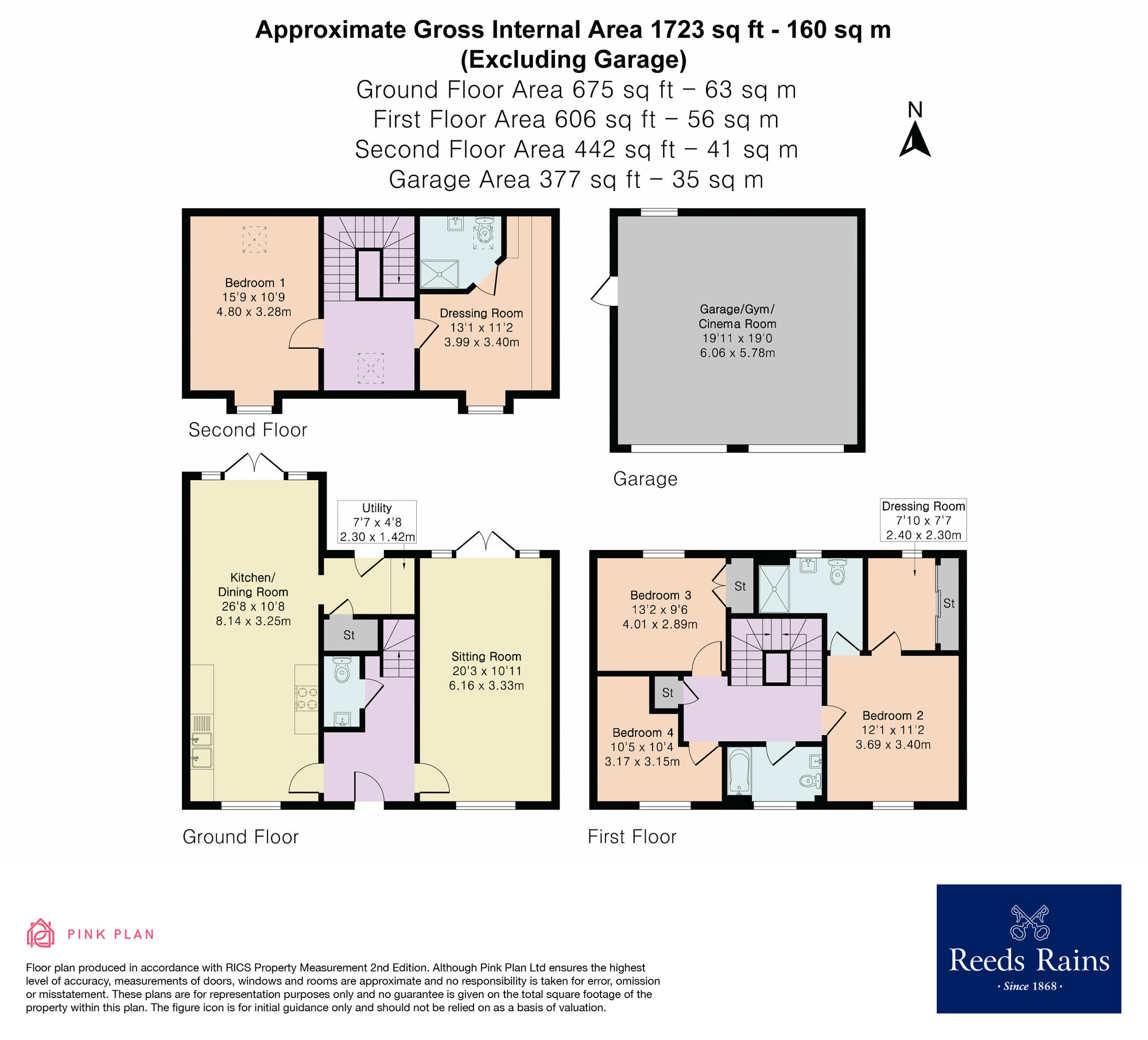 Floorplan of 4 bedroom Detached House for sale, Martin Drive, Kenilworth, Warwickshire, CV8