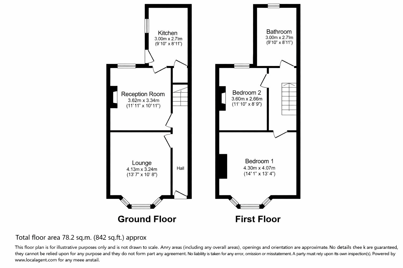 Floorplan of 2 bedroom Mid Terrace House for sale, Holly Street, Leamington Spa, Warwickshire, CV32