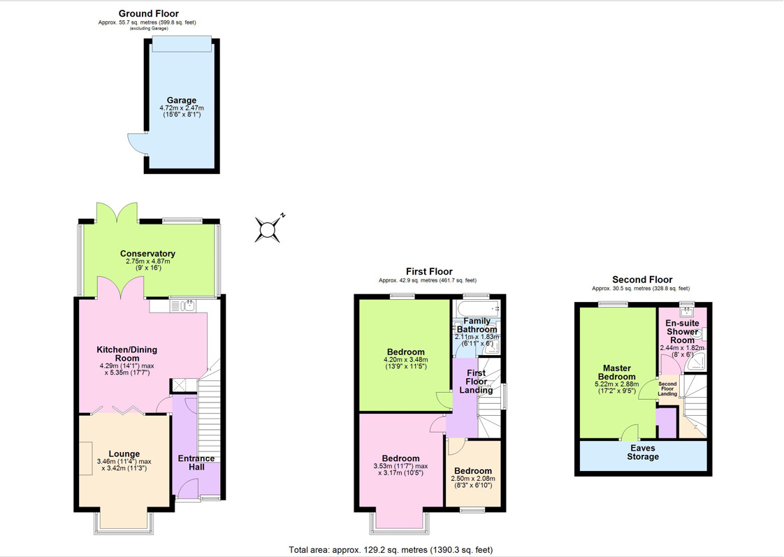 Floorplan of 4 bedroom Semi Detached House for sale, Crackley Hill, Coventry Road, Warwickshire, CV8
