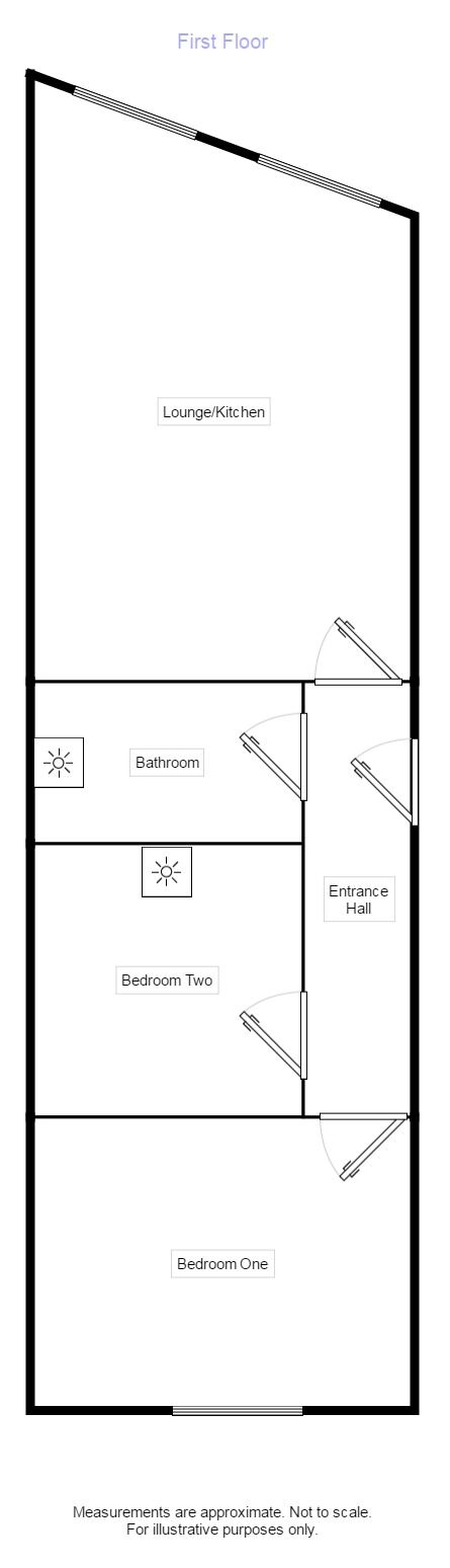Floorplan of 2 bedroom Flat to rent, Hope Terrace, Lostock Hall, Preston, PR5
