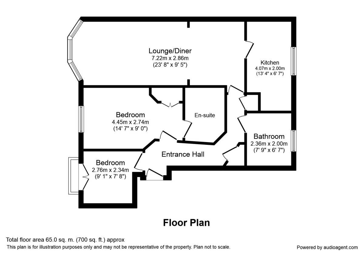 Floorplan of 2 bedroom Flat to rent, Quins Croft, Leyland, PR25
