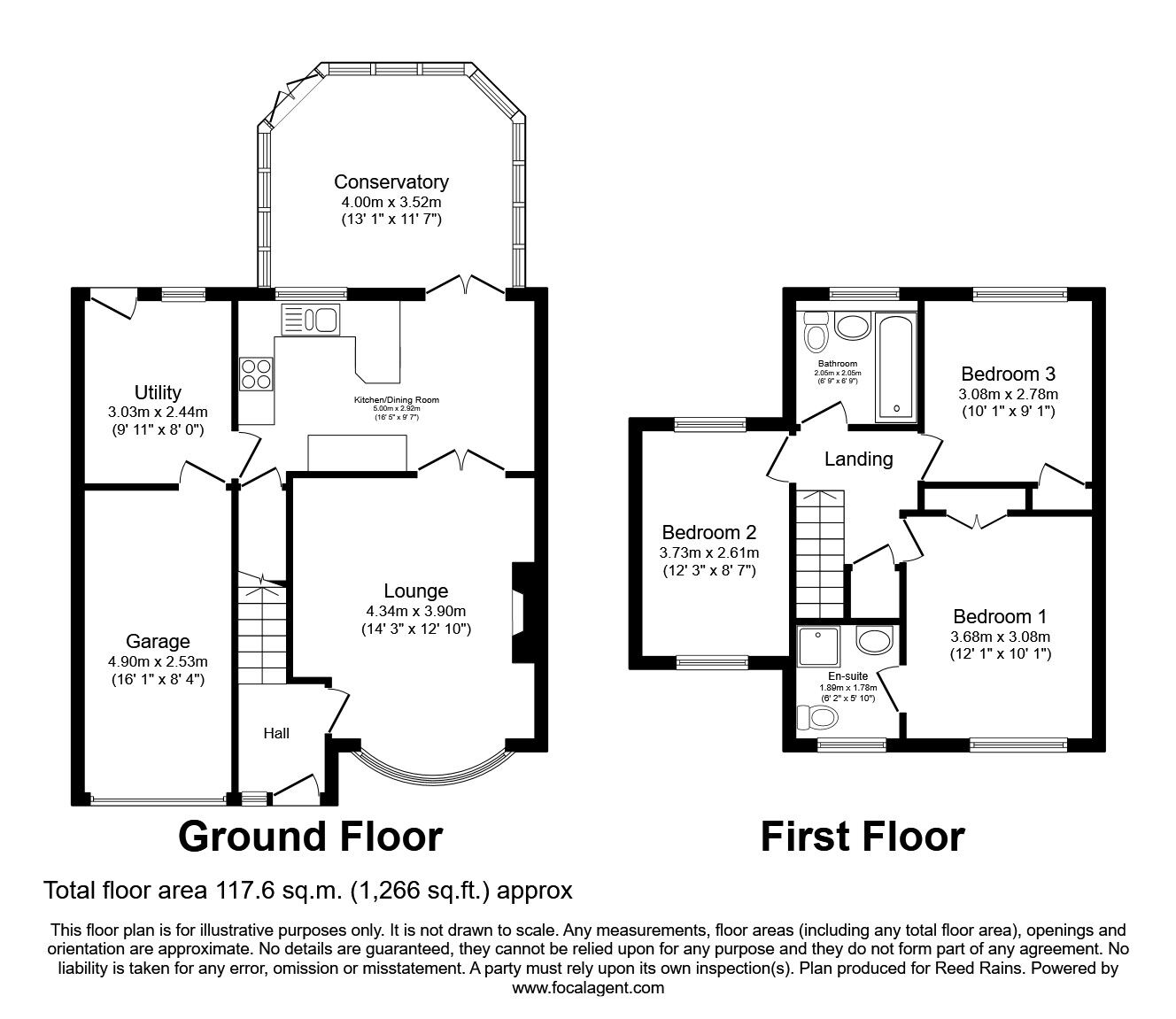 Floorplan of 3 bedroom Detached House to rent, The Pines, Leyland, PR26