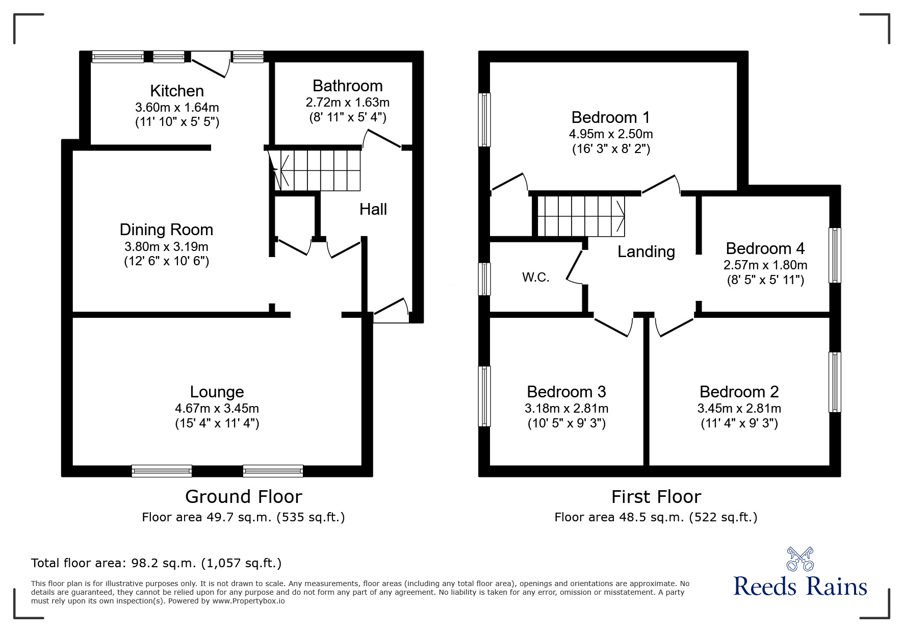 Floorplan of 4 bedroom Semi Detached House for sale, Goulding Avenue, Leyland, Lancashire, PR25
