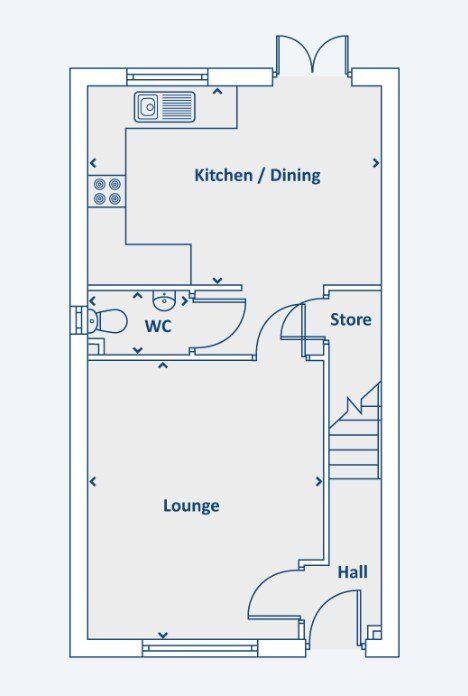 Floorplan of 3 bedroom Semi Detached House for sale, Goldcrest Avenue, Farington Moss, Lancashire, PR26