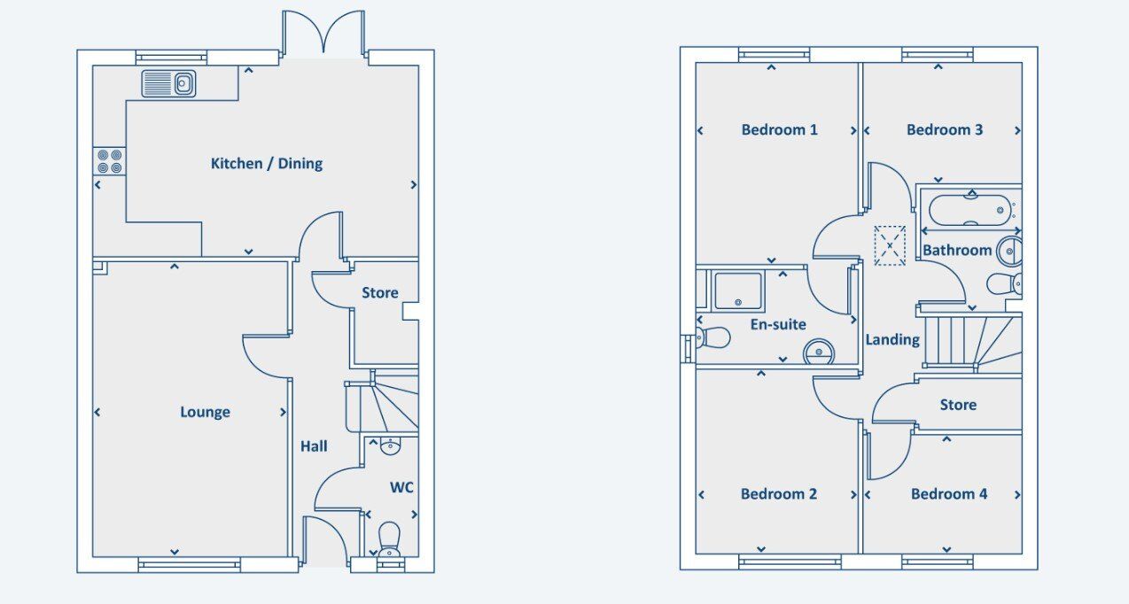 Floorplan of 4 bedroom Detached House for sale, Goldcrest Avenue, Farington Moss, Lancashire, PR26