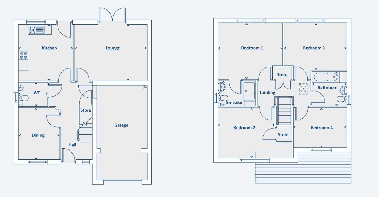 Floorplan of 4 bedroom Detached House for sale, Goldcrest Avenue, Farington Moss, Lancashire, PR26