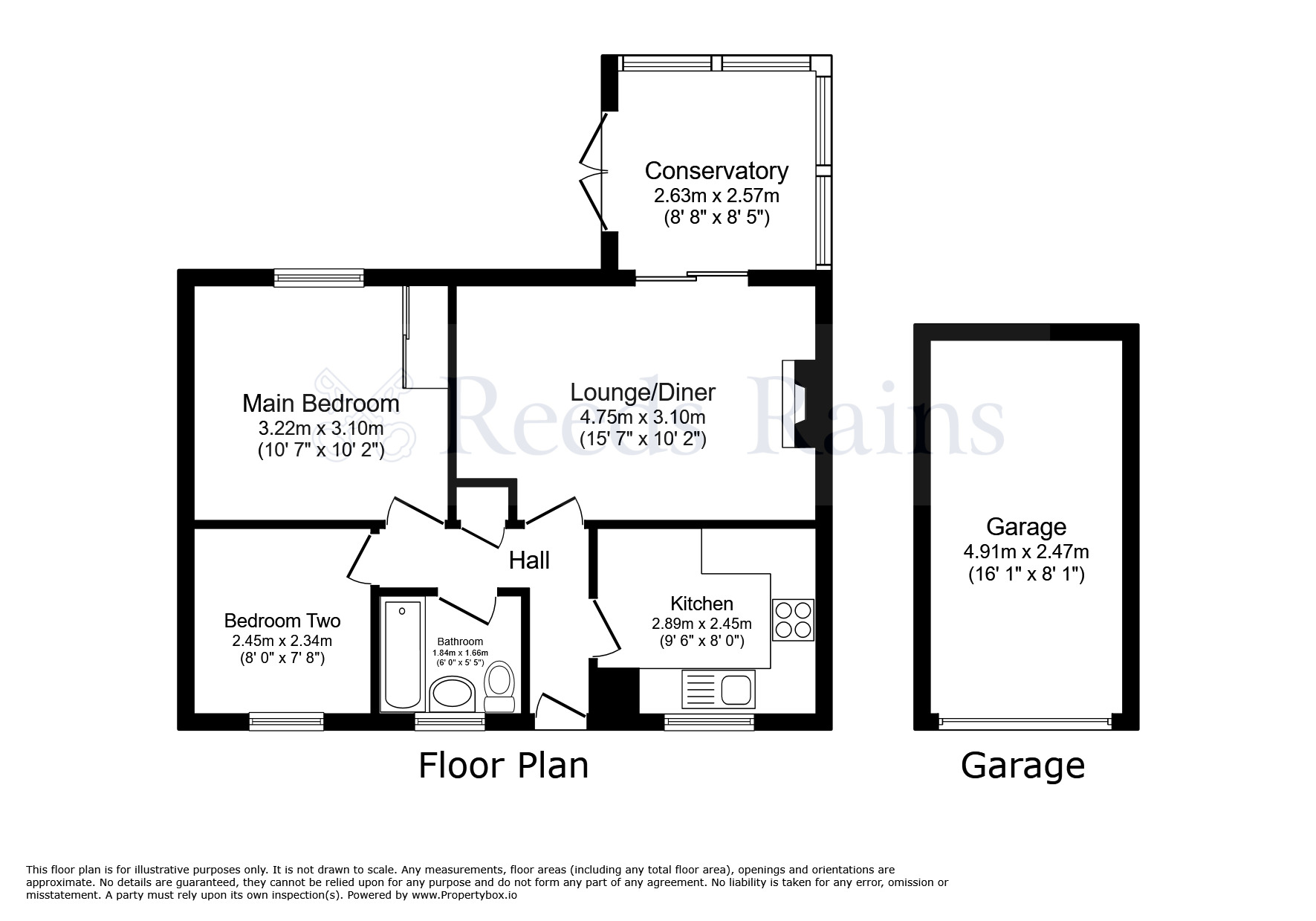 Floorplan of 2 bedroom Detached Bungalow for sale, Higher Meadow, Leyland, Lancashire, PR25