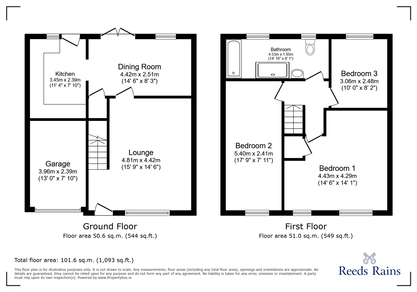 Floorplan of 3 bedroom Semi Detached House for sale, Pendle Road, Leyland, Lancashire, PR25