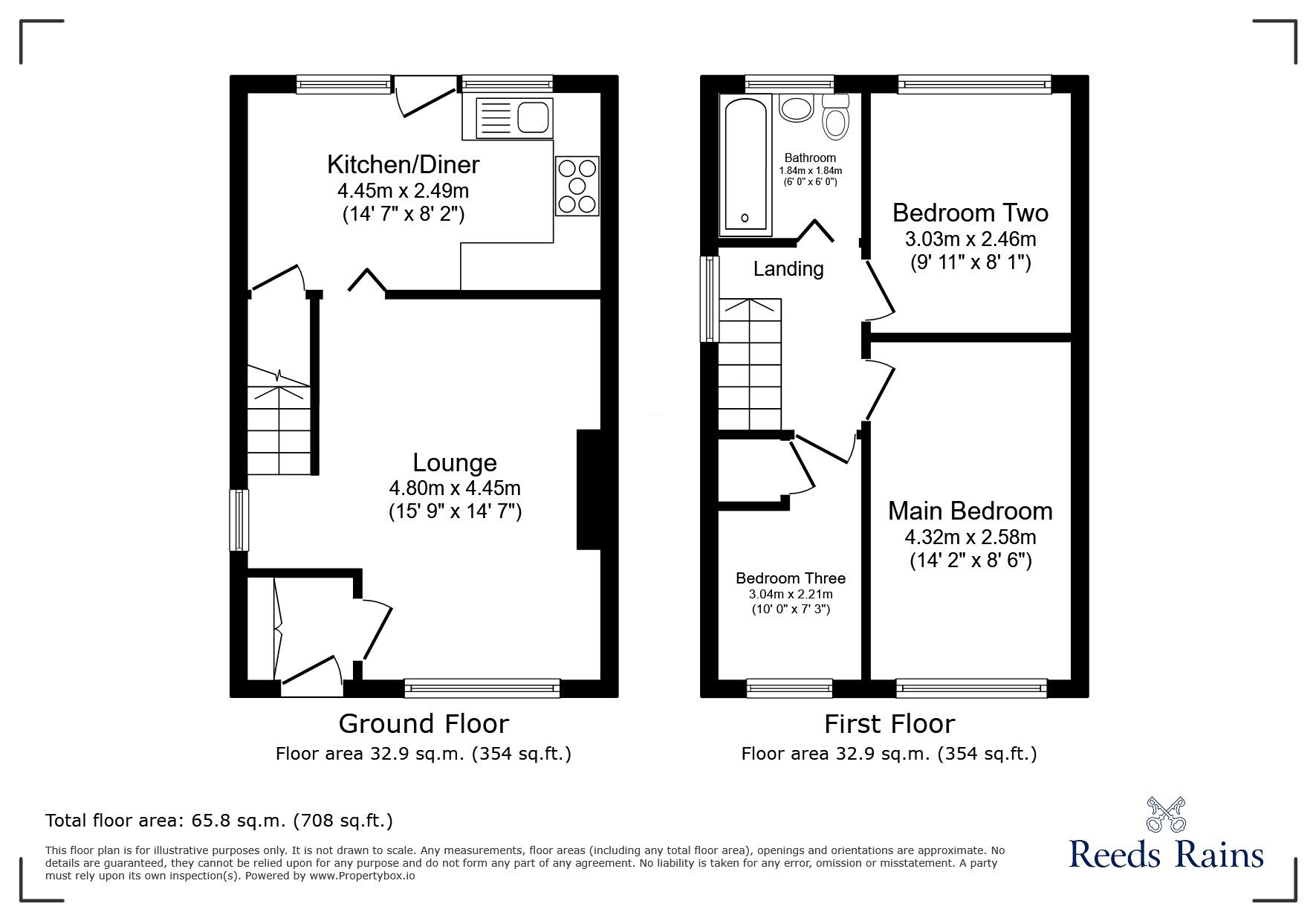 Floorplan of 3 bedroom Semi Detached House for sale, Larchwood Crescent, Leyland, Lancashire, PR25