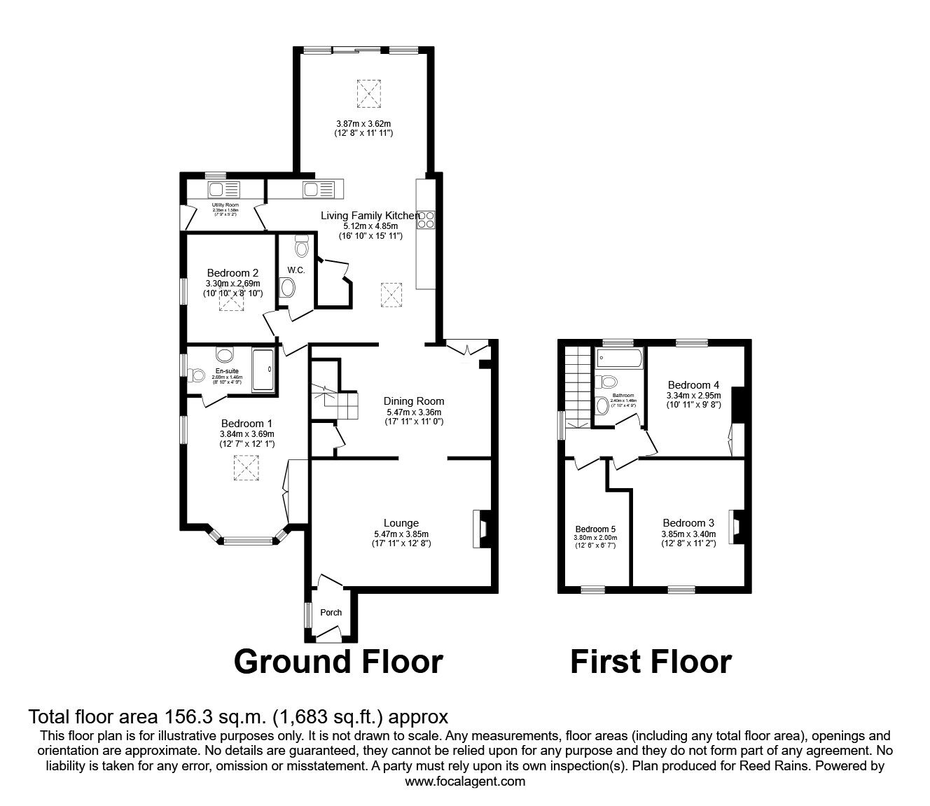 Floorplan of 5 bedroom Semi Detached House for sale, Lancaster Lane, Leyland, Lancashire, PR25