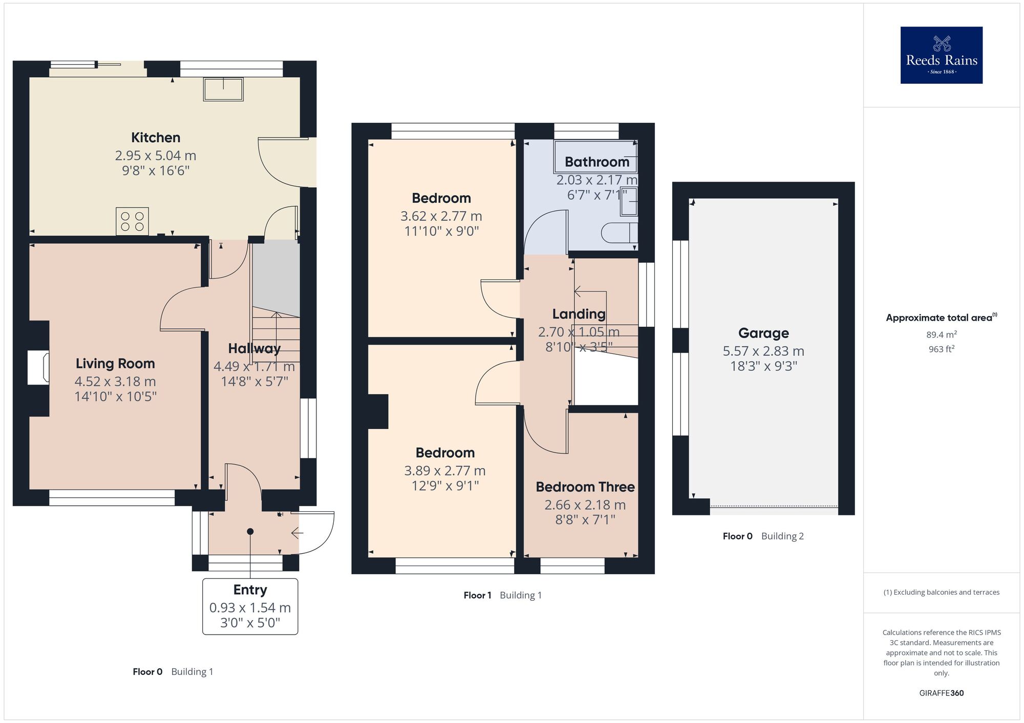 Floorplan of 3 bedroom Semi Detached House for sale, Cumberland Avenue, Leyland, Lancashire, PR25