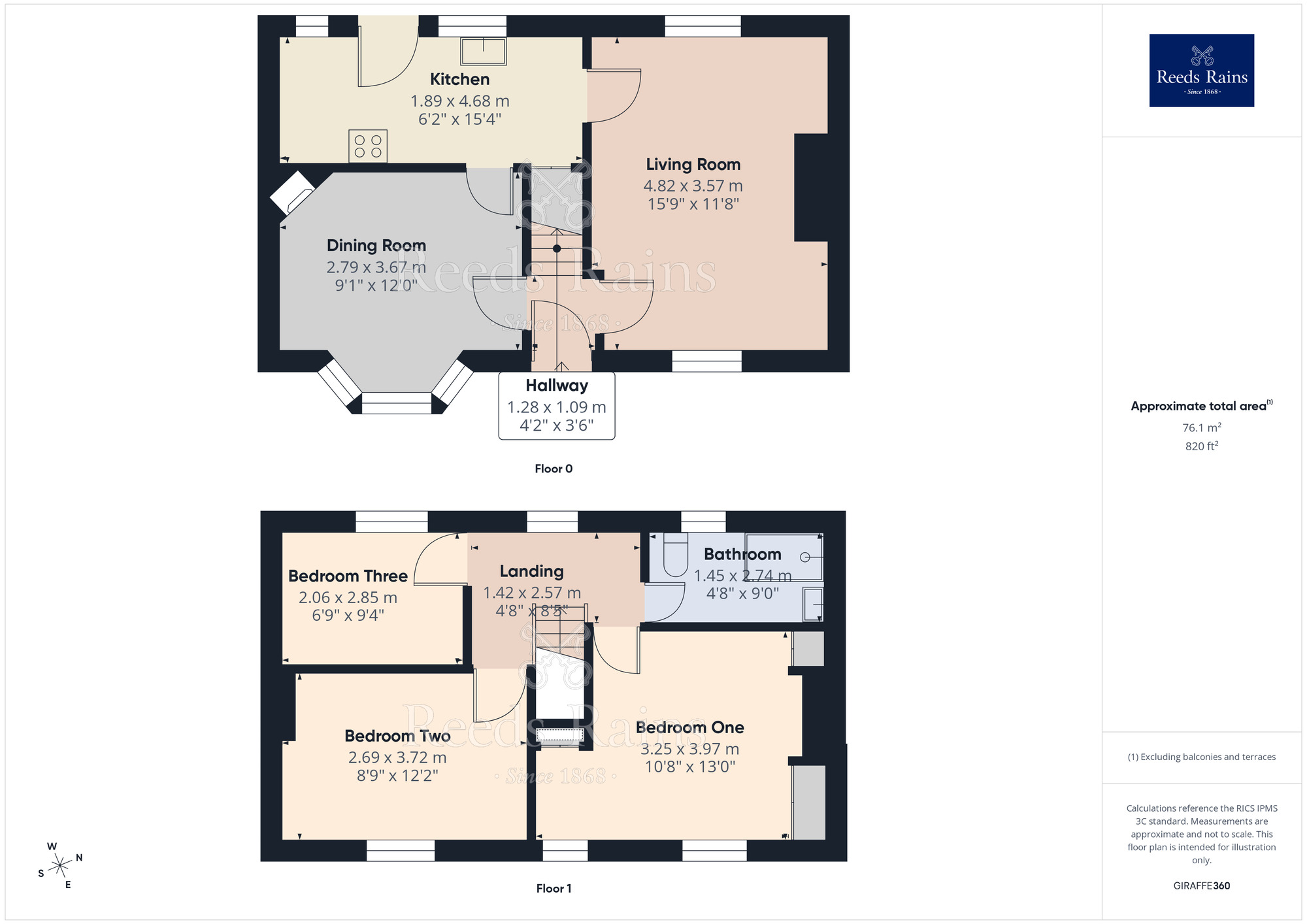 Floorplan of 3 bedroom Semi Detached House for sale, Wellington Avenue, Leyland, Lancashire, PR25