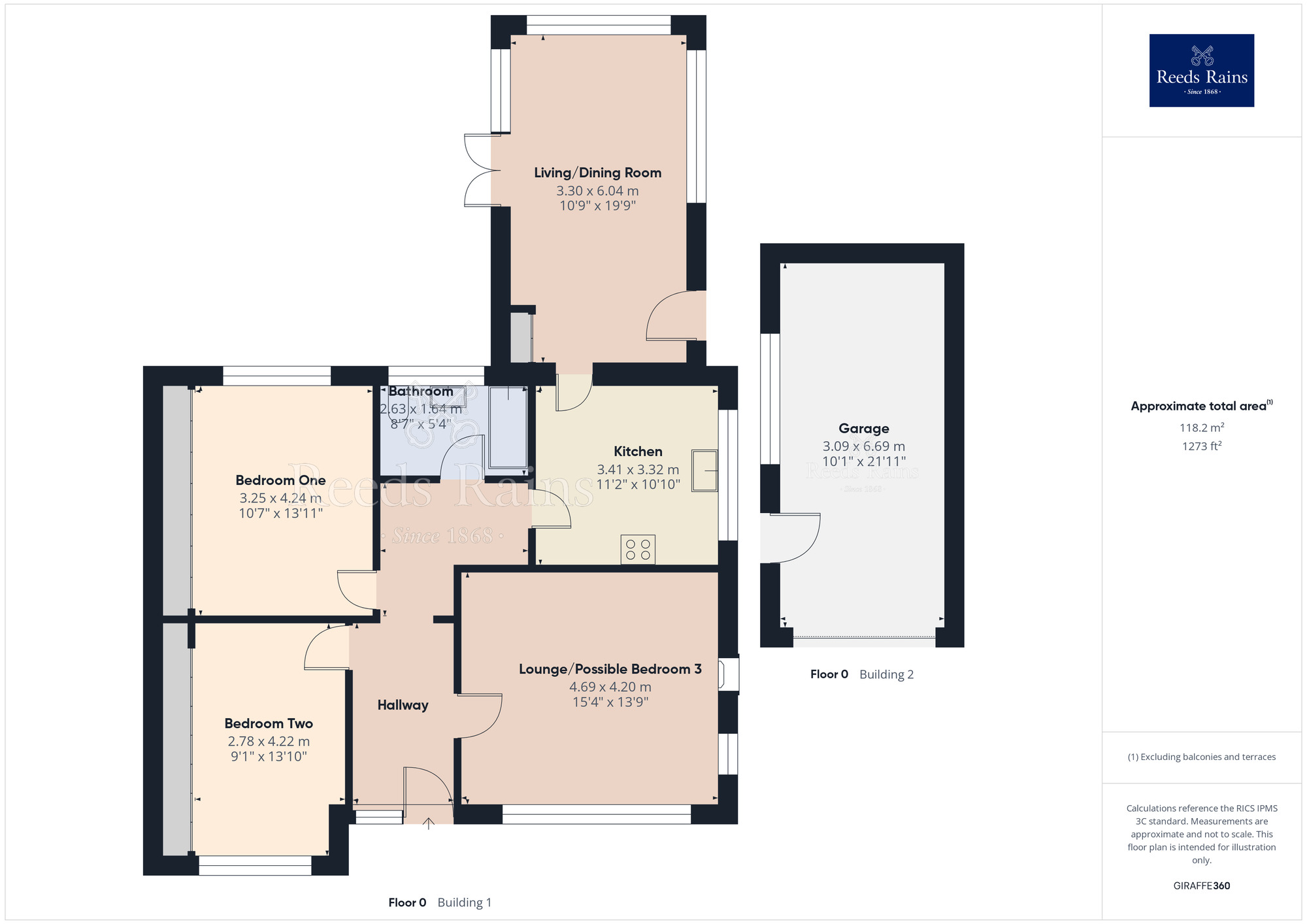 Floorplan of 3 bedroom Detached Bungalow for sale, Kent Drive, Leyland, Lancashire, PR25