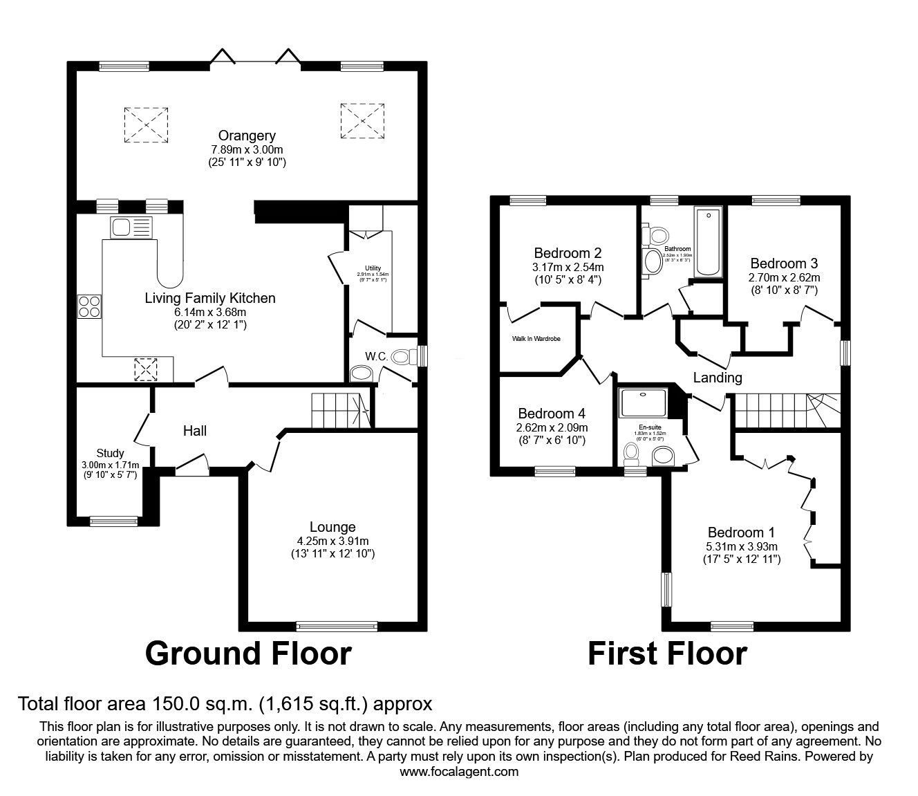 Floorplan of 4 bedroom Detached House for sale, Barn Hey Drive, Farington Moss, Leyland, PR26