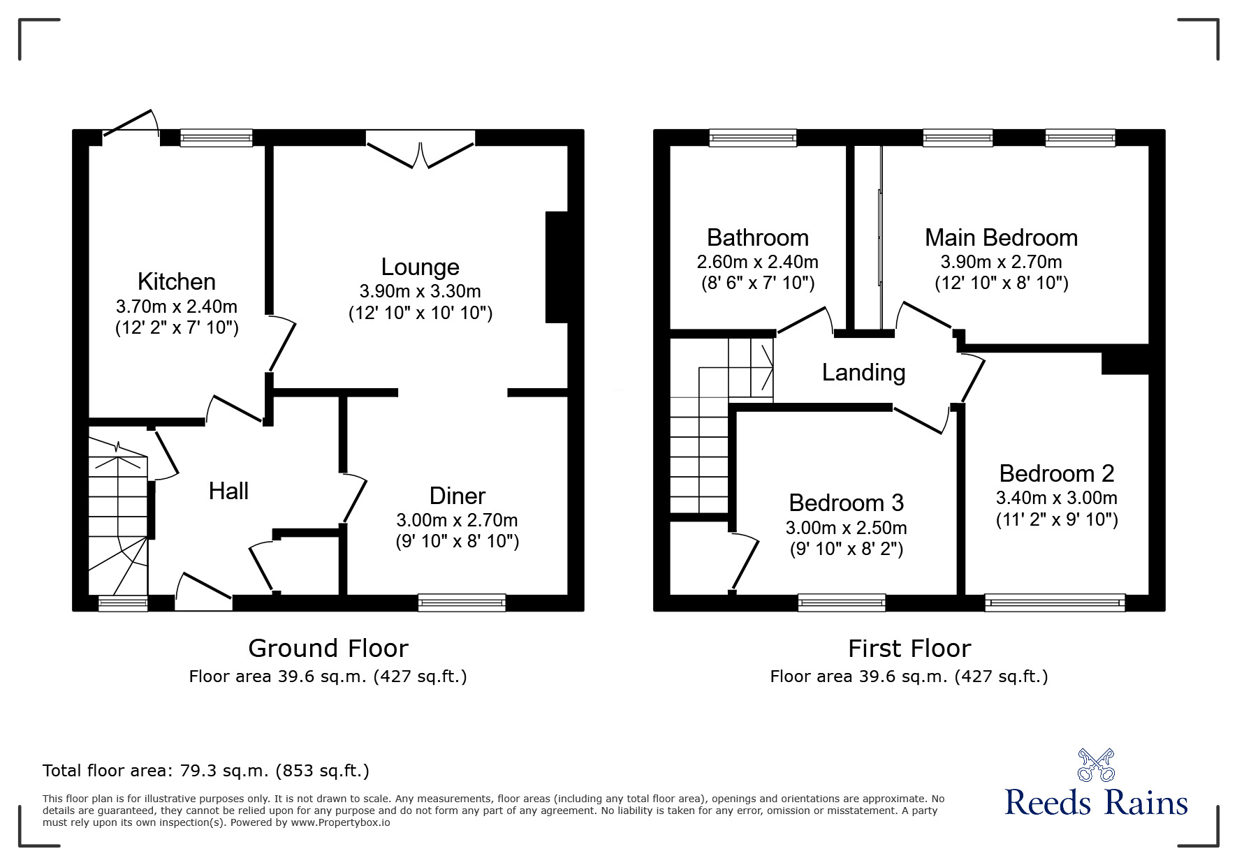 Floorplan of 3 bedroom Mid Terrace House for sale, Balshaw Road, Lancashire, PR25