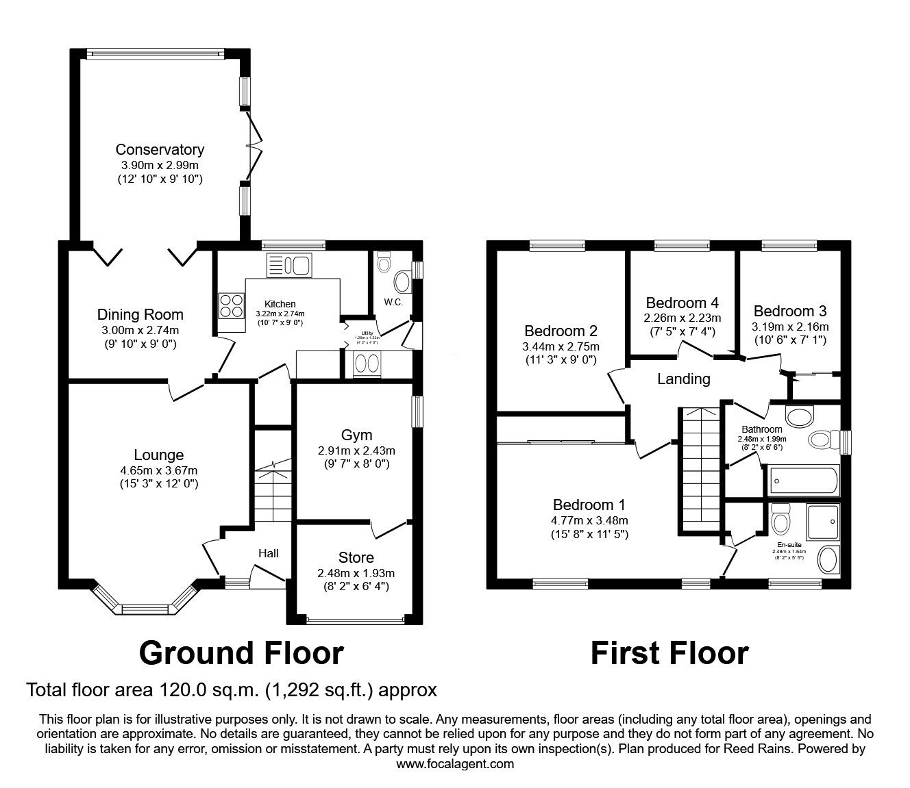 Floorplan of 4 bedroom Detached House for sale, Bearswood Croft, Clayton-le-Woods, Lancashire, PR6