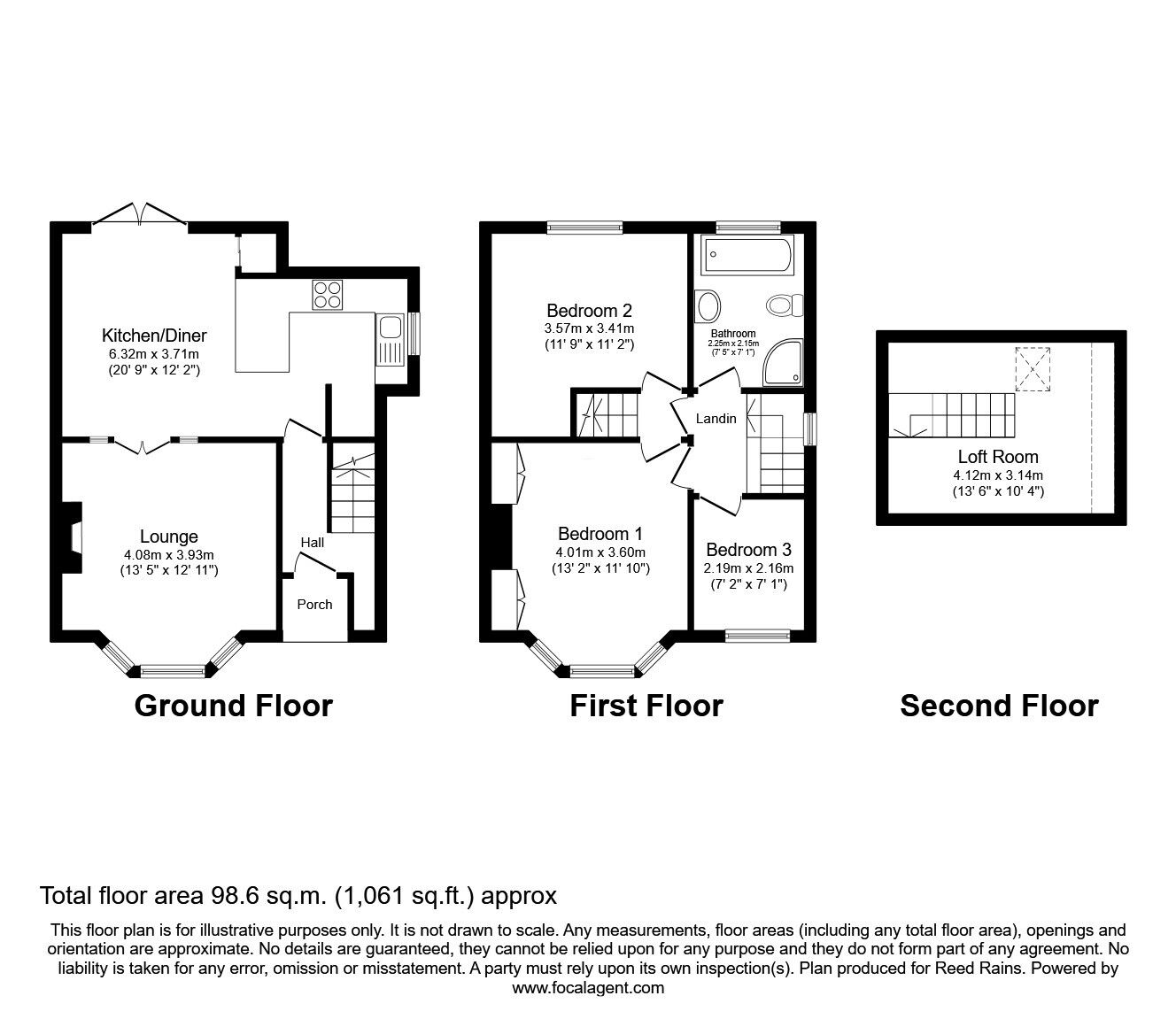 Floorplan of 3 bedroom Semi Detached House for sale, Canberra Road, Leyland, Lancashire, PR25