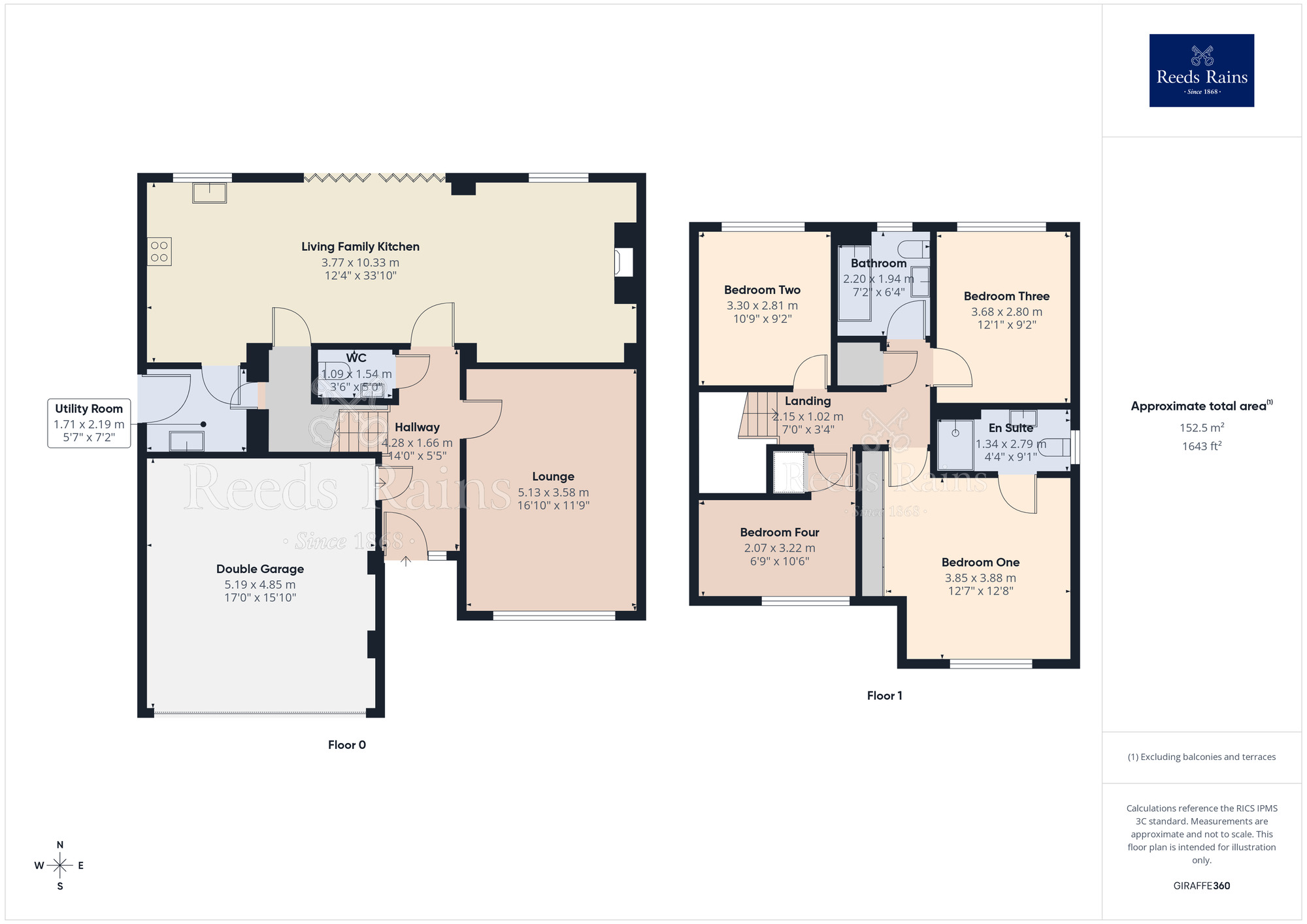 Floorplan of 4 bedroom Detached House for sale, Thetford Drive, Leyland, Lancashire, PR25