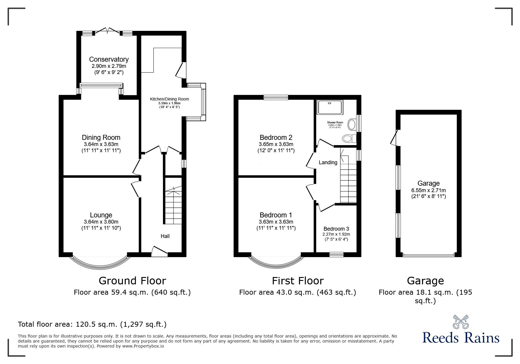 Floorplan of 3 bedroom Semi Detached House for sale, Croston Road, Farington Moss, Lancashire, PR26