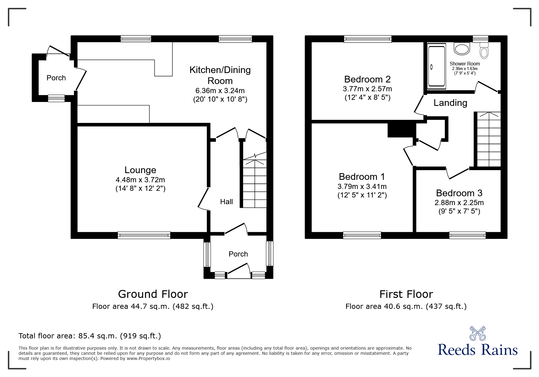 Floorplan of 3 bedroom Semi Detached House for sale, Southbrook Road, Leyland, Lancashire, PR25