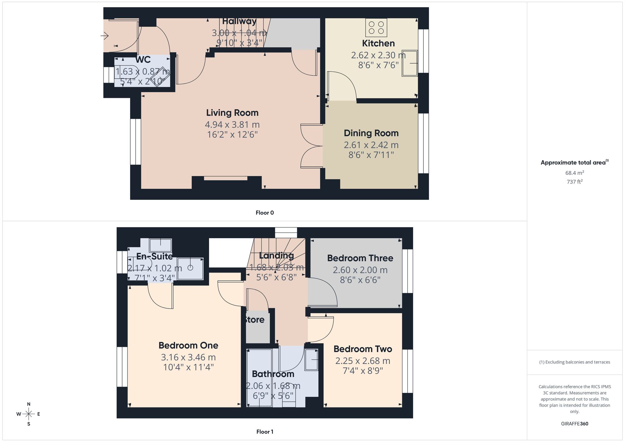 Floorplan of 3 bedroom Semi Detached House for sale, Butlers Farm Court, Leyland, Lancashire, PR25