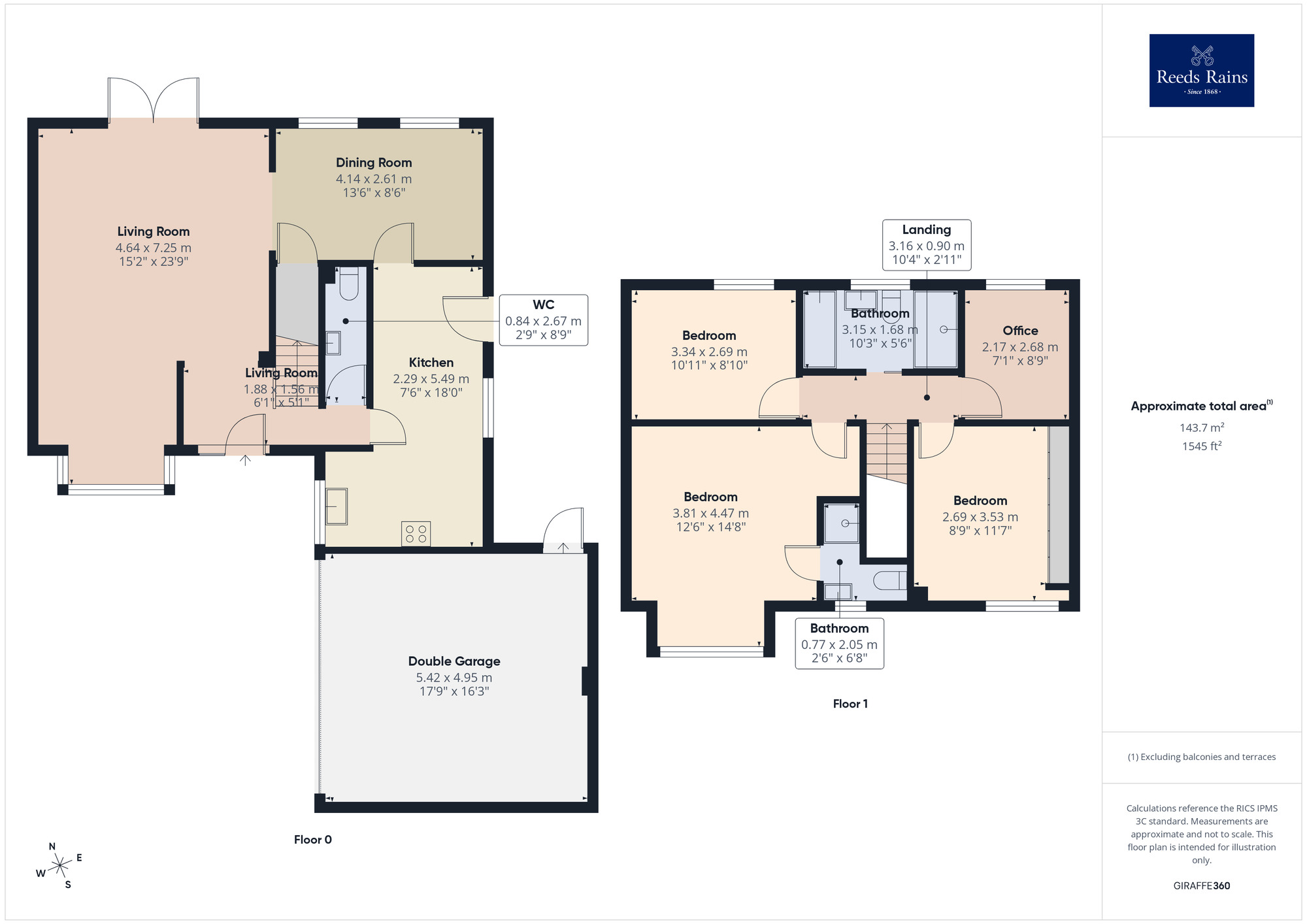 Floorplan of 4 bedroom Detached House for sale, Fernleigh, Leyland, Lancashire, PR26