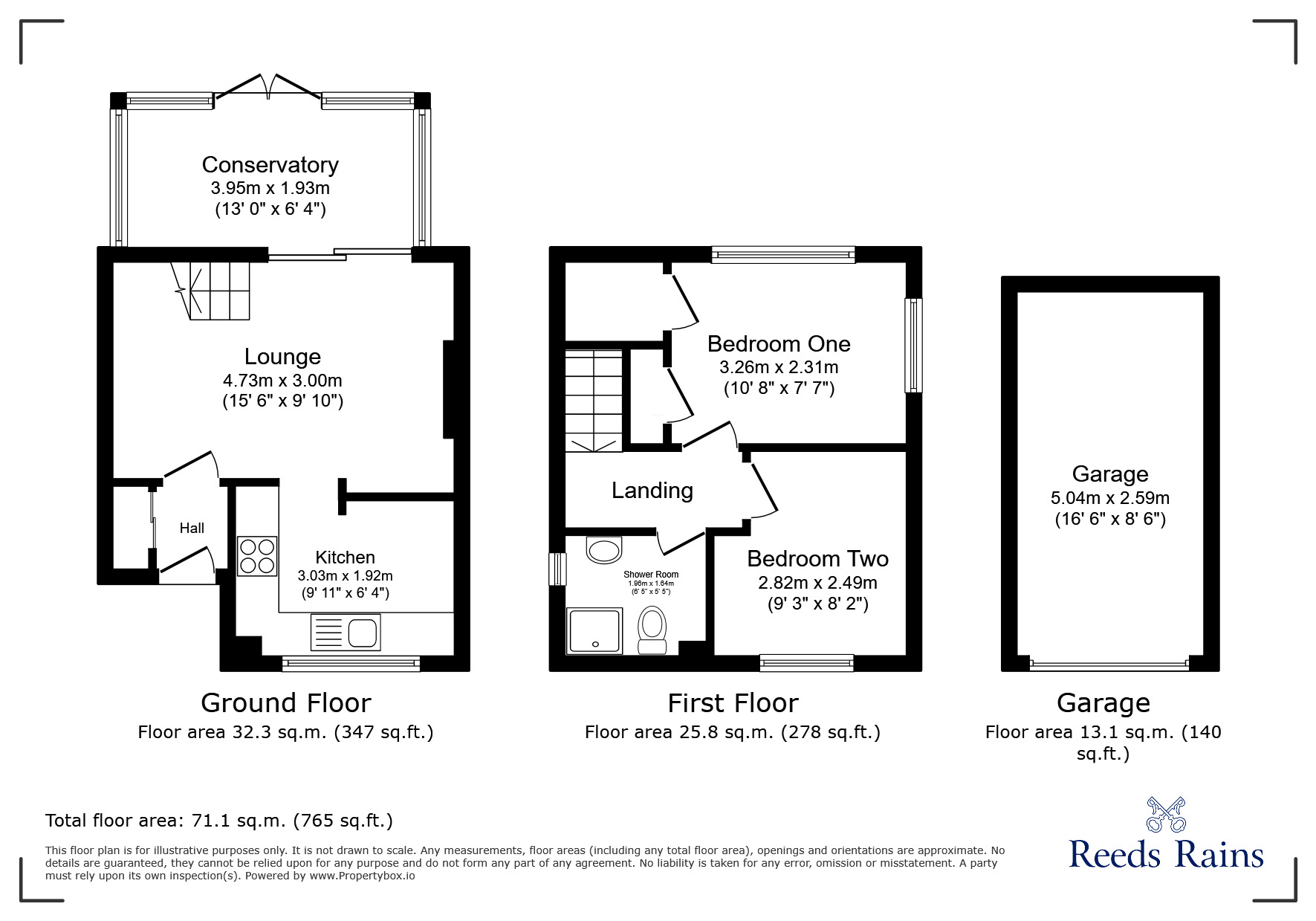 Floorplan of 2 bedroom Semi Detached House for sale, Higher Meadow, Leyland, Lancashire, PR25