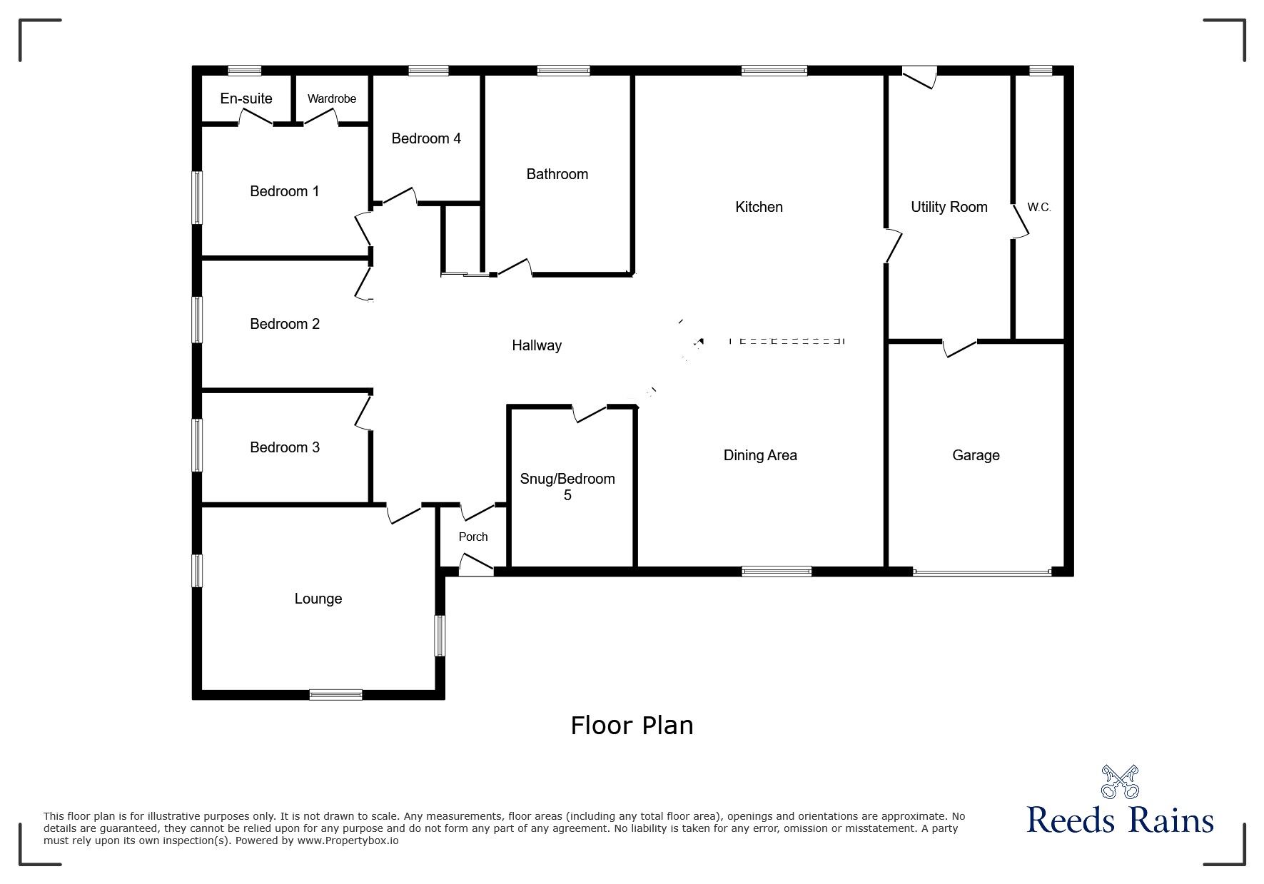 Floorplan of 4 bedroom Detached Bungalow for sale, Dob Lane, Little Hoole, Lancashire, PR4