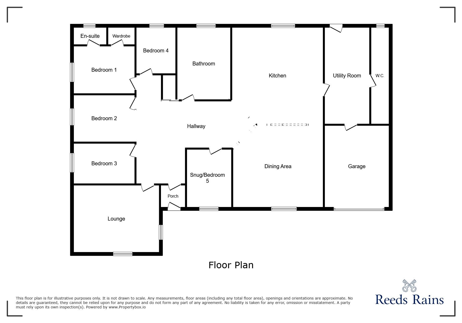 Floorplan of 4 bedroom Detached Bungalow for sale, Dob Lane, Little Hoole, Lancashire, PR4