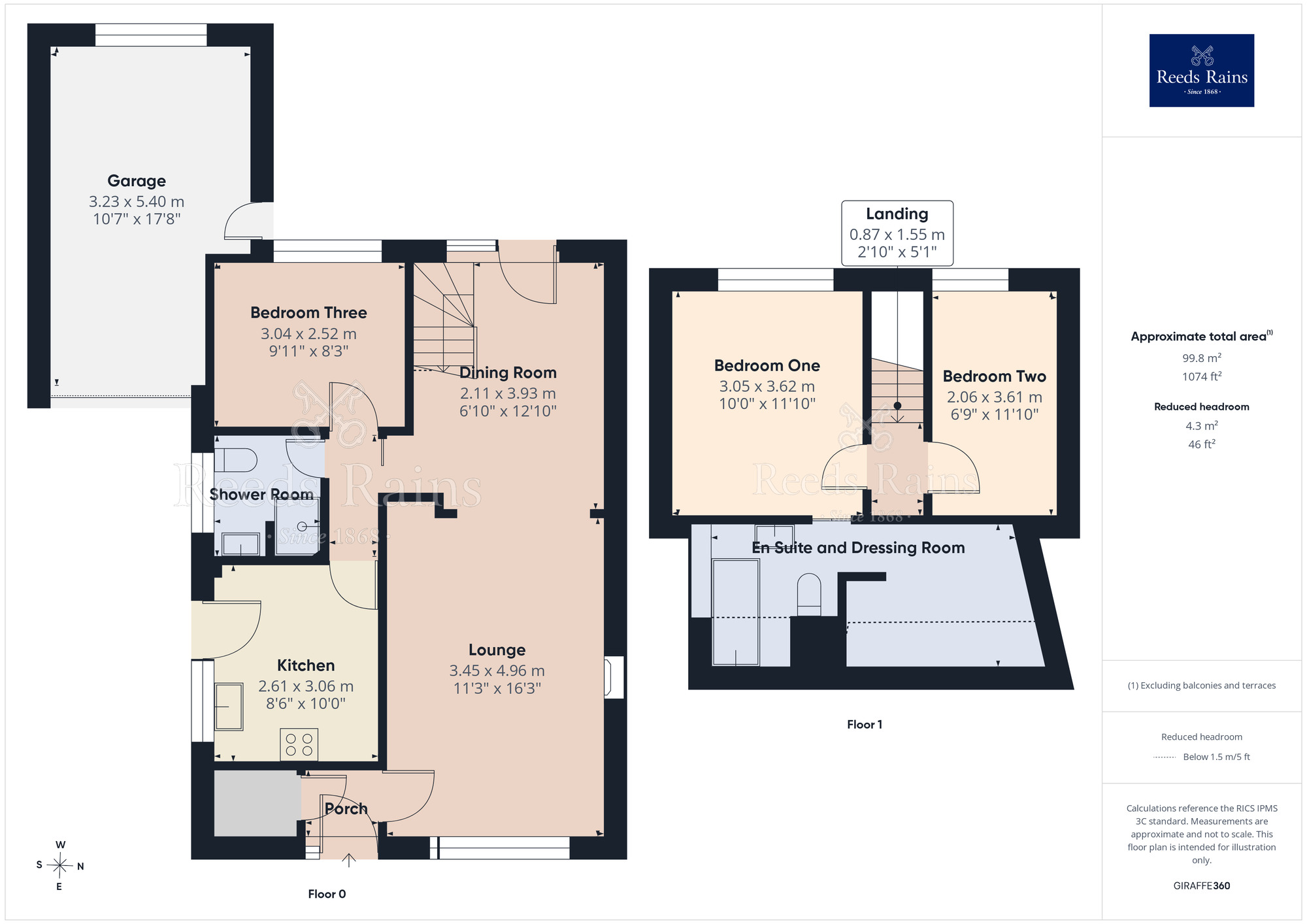 Floorplan of 3 bedroom Semi Detached Bungalow for sale, Riverside Avenue, Farington Moss, Lancashire, PR26
