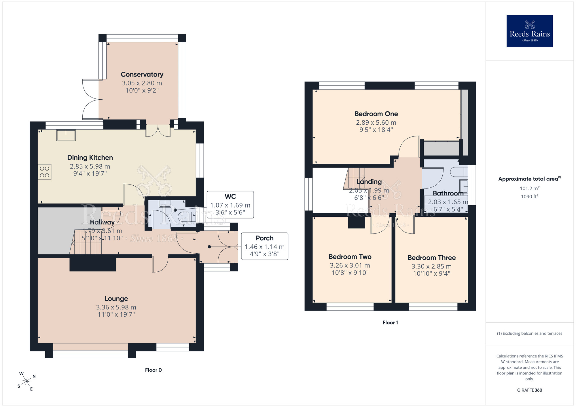 Floorplan of 4 bedroom Detached House for sale, Croston Road, Farington Moss, Lancashire, PR26