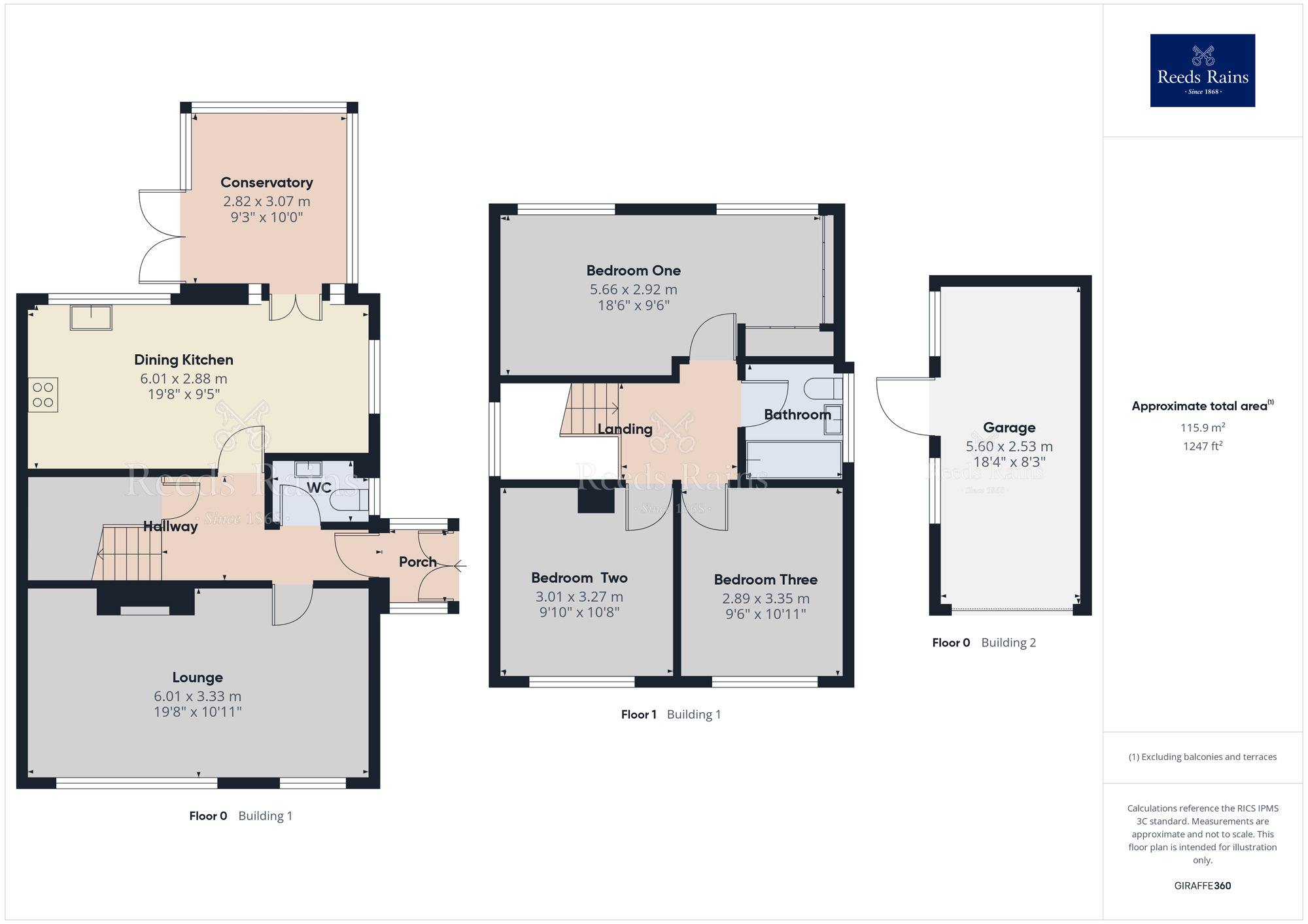 Floorplan of 3 bedroom Detached House for sale, Croston Road, Farington Moss, Lancashire, PR26