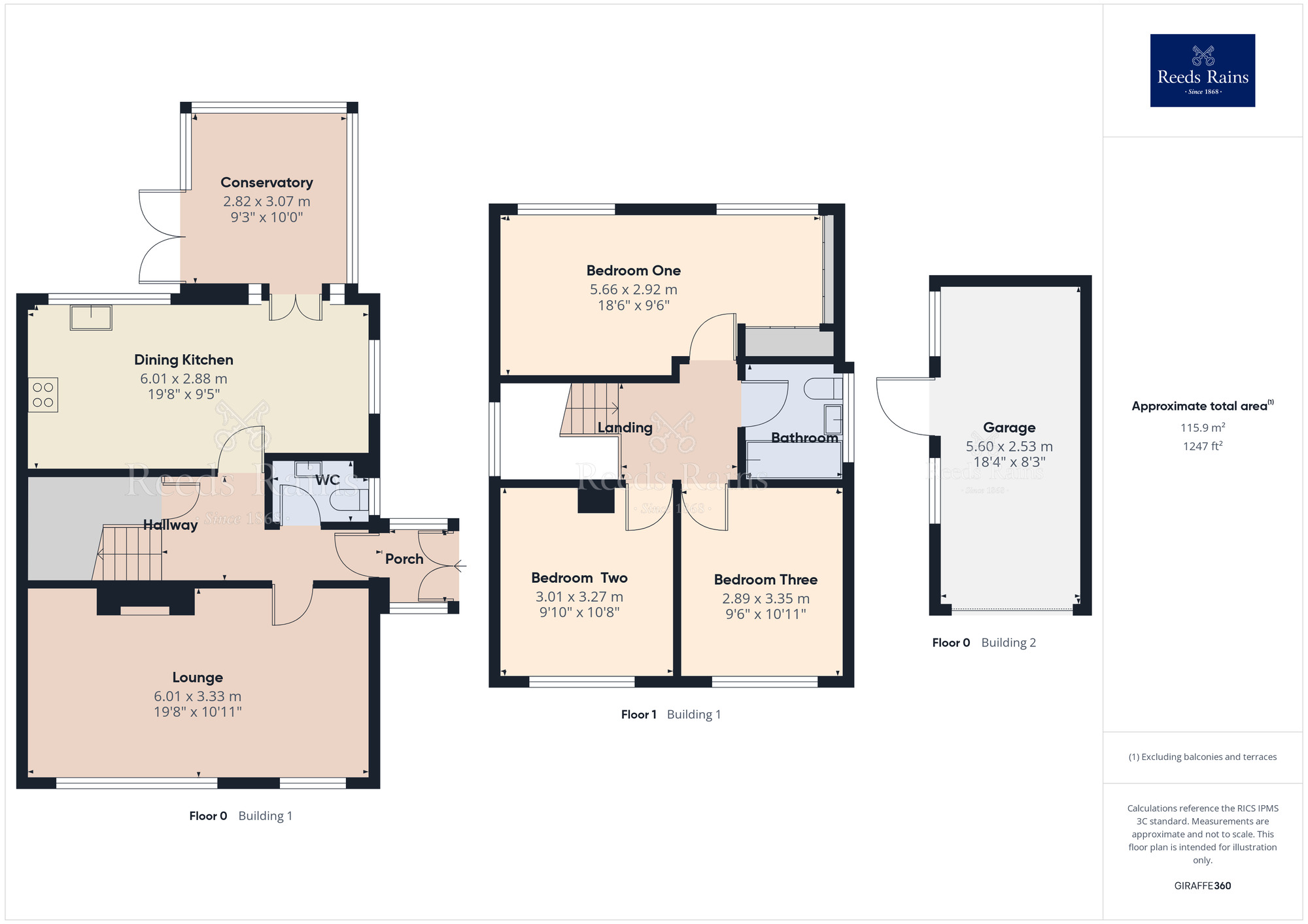 Floorplan of 3 bedroom Detached House for sale, Croston Road, Farington Moss, Lancashire, PR26