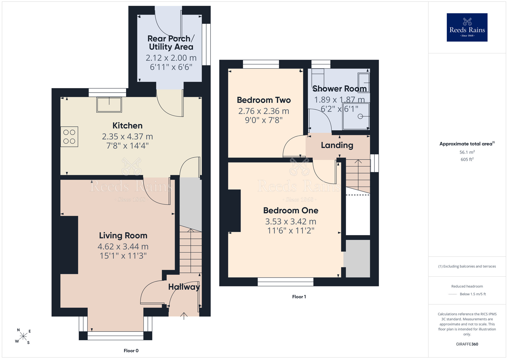 Floorplan of 2 bedroom End Terrace House for sale, Bent Lane, Leyland, Lancashire, PR25