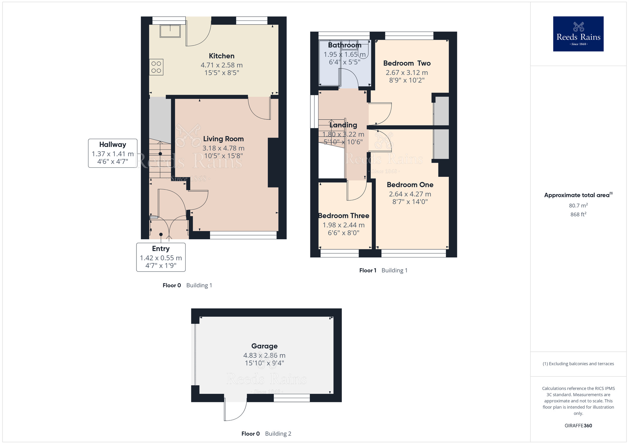 Floorplan of 3 bedroom Semi Detached House for sale, Inskip Road, Leyland, Lancashire, PR25