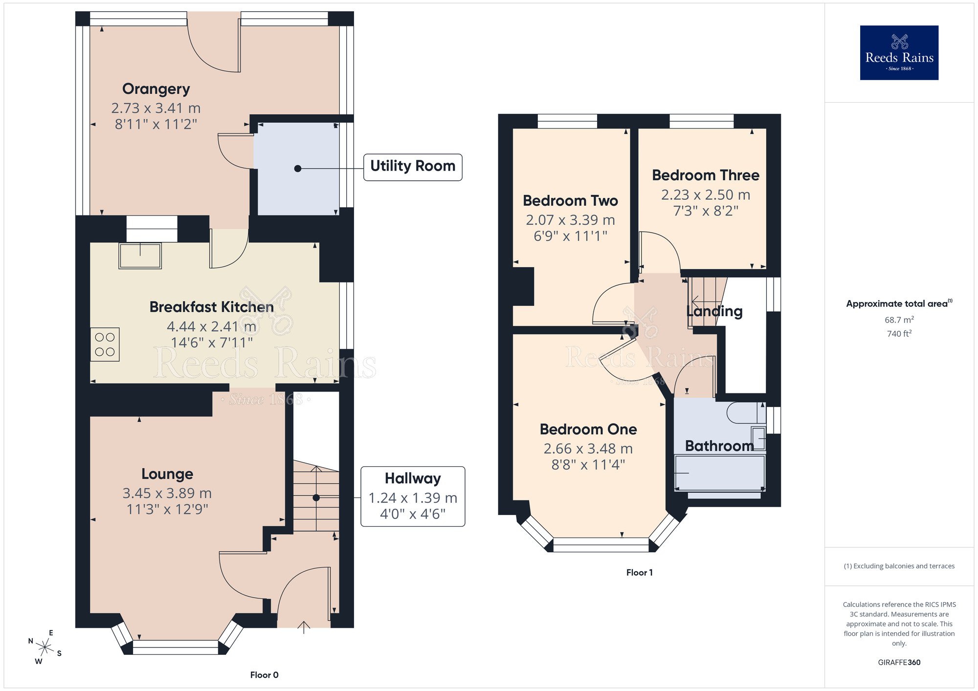 Floorplan of 3 bedroom Semi Detached House for sale, Edgehill Crescent, Leyland, Lancashire, PR25