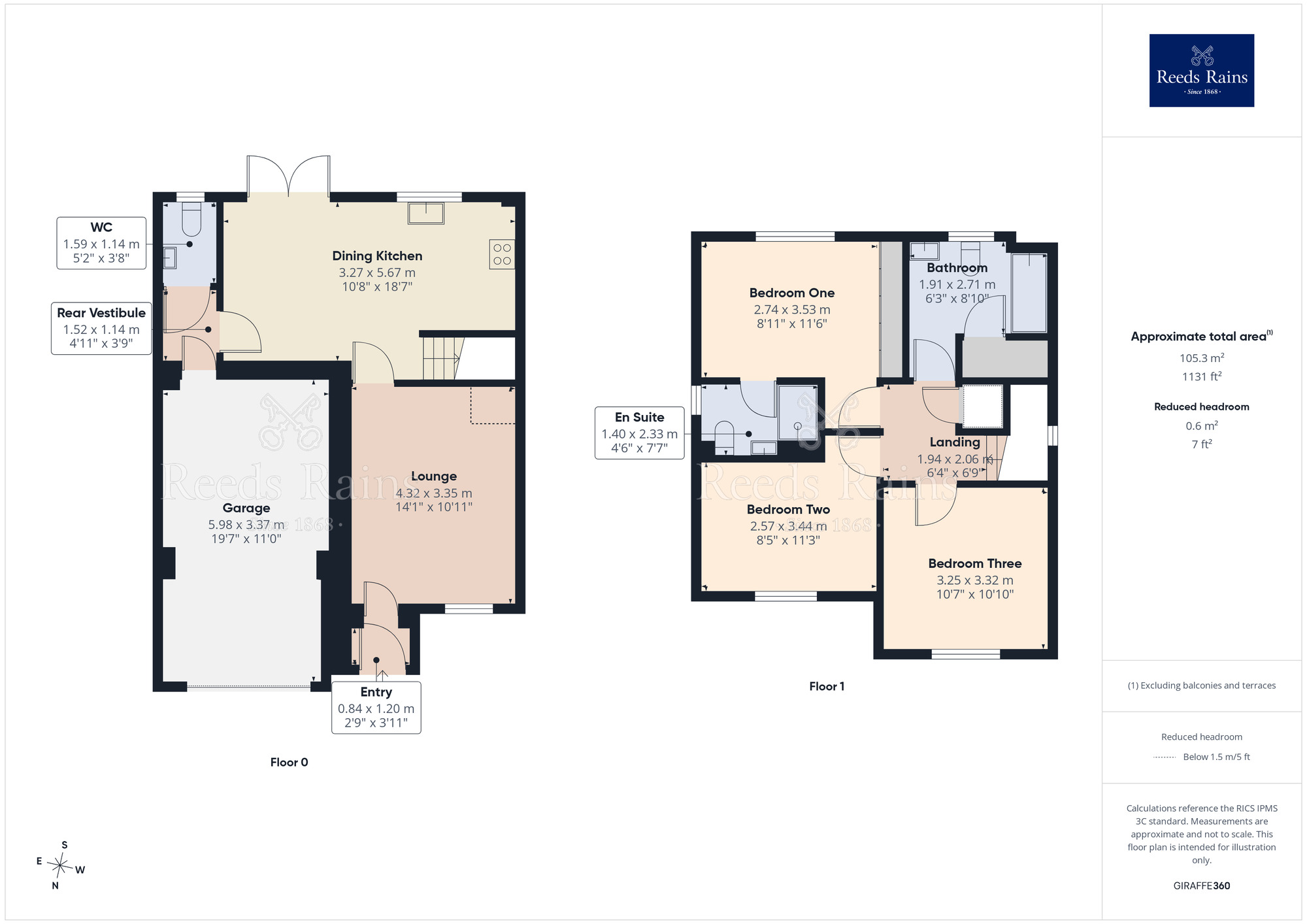 Floorplan of 3 bedroom Detached House for sale, Lapwing Grove, Farington Moss, Lancashire, PR26